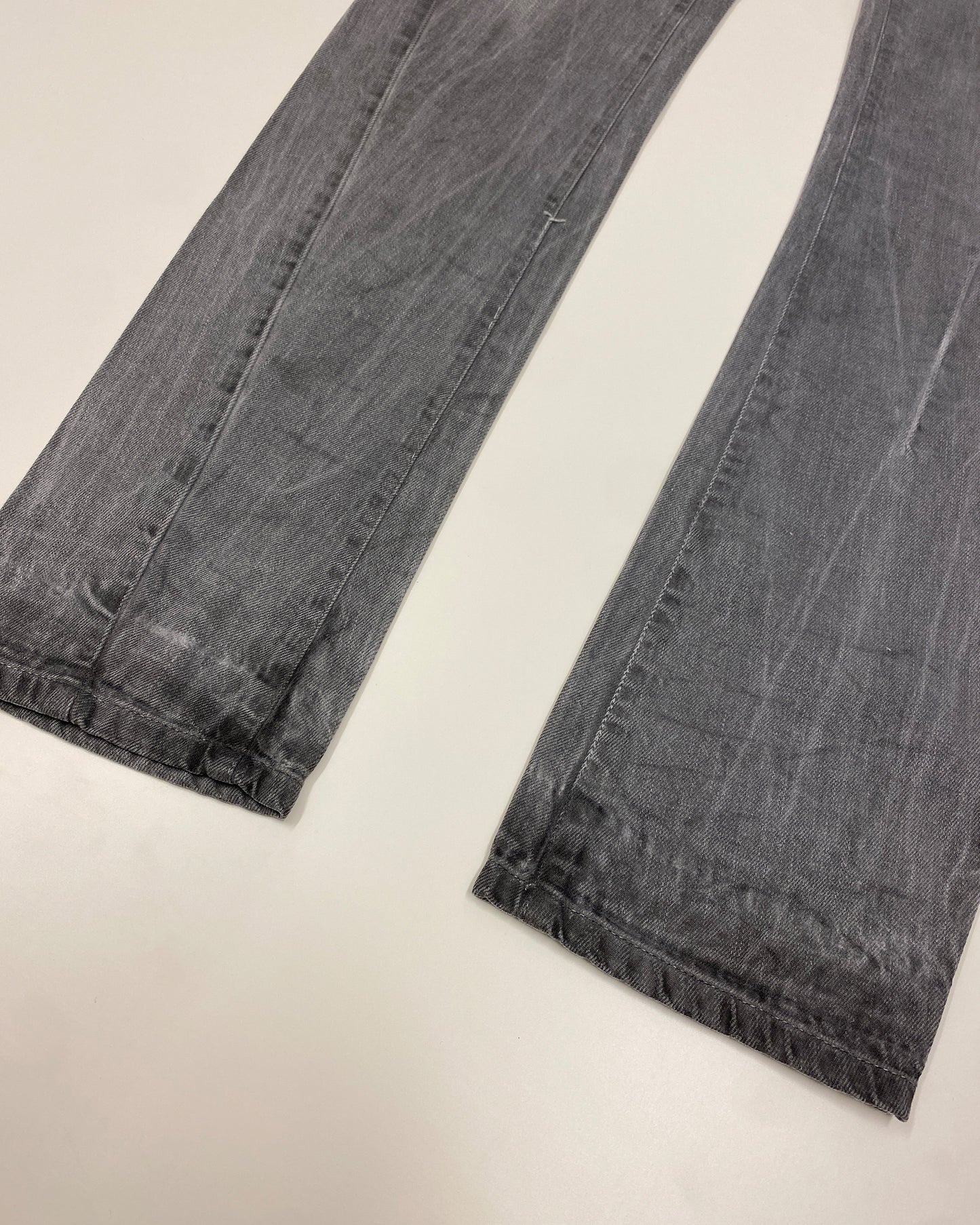 Versuchskind Berlin 2010s X1-Sl Slim Asymmetrical Denim Light Grey