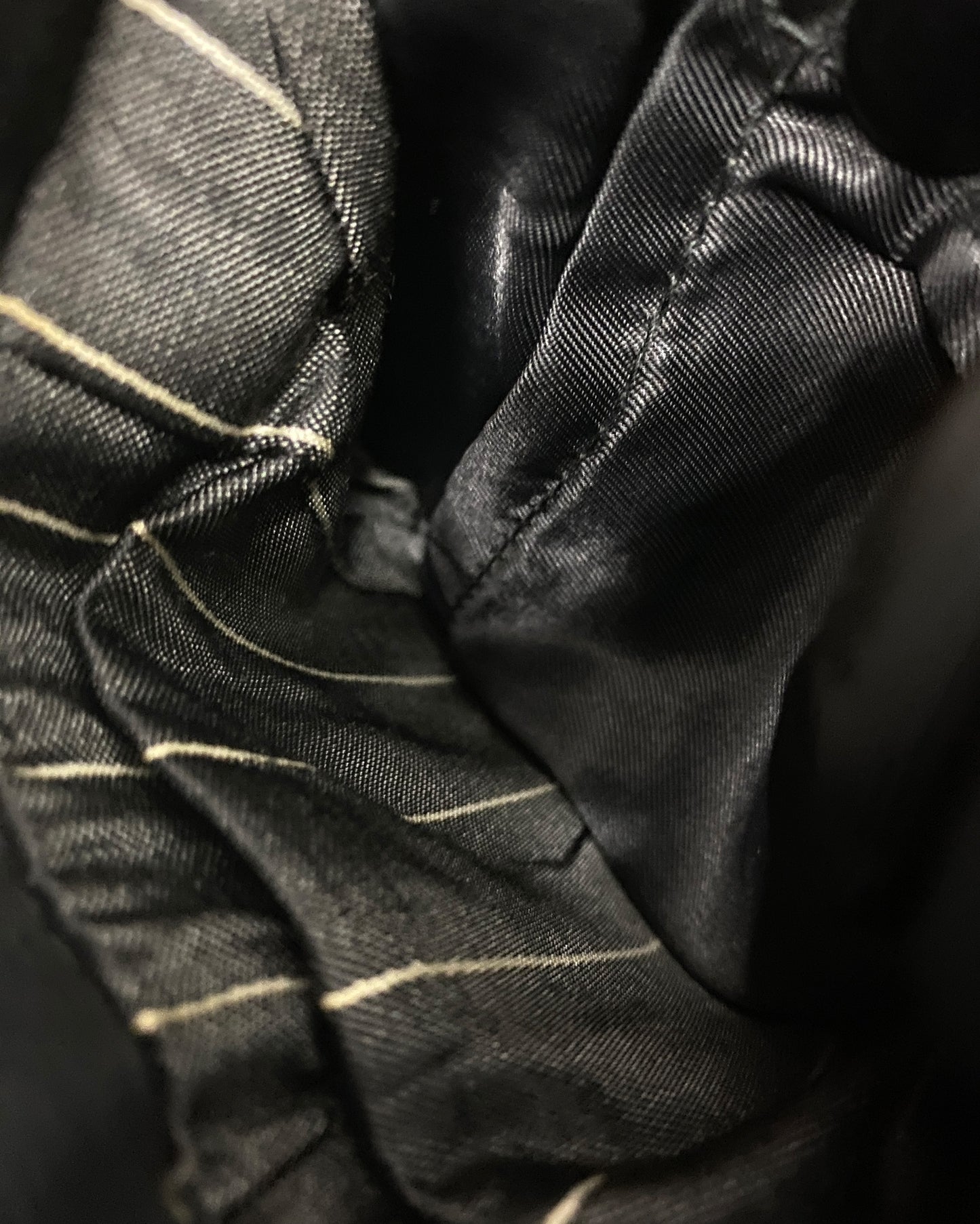Vintage 1975 Double Breasted Long Leather Jacket Black