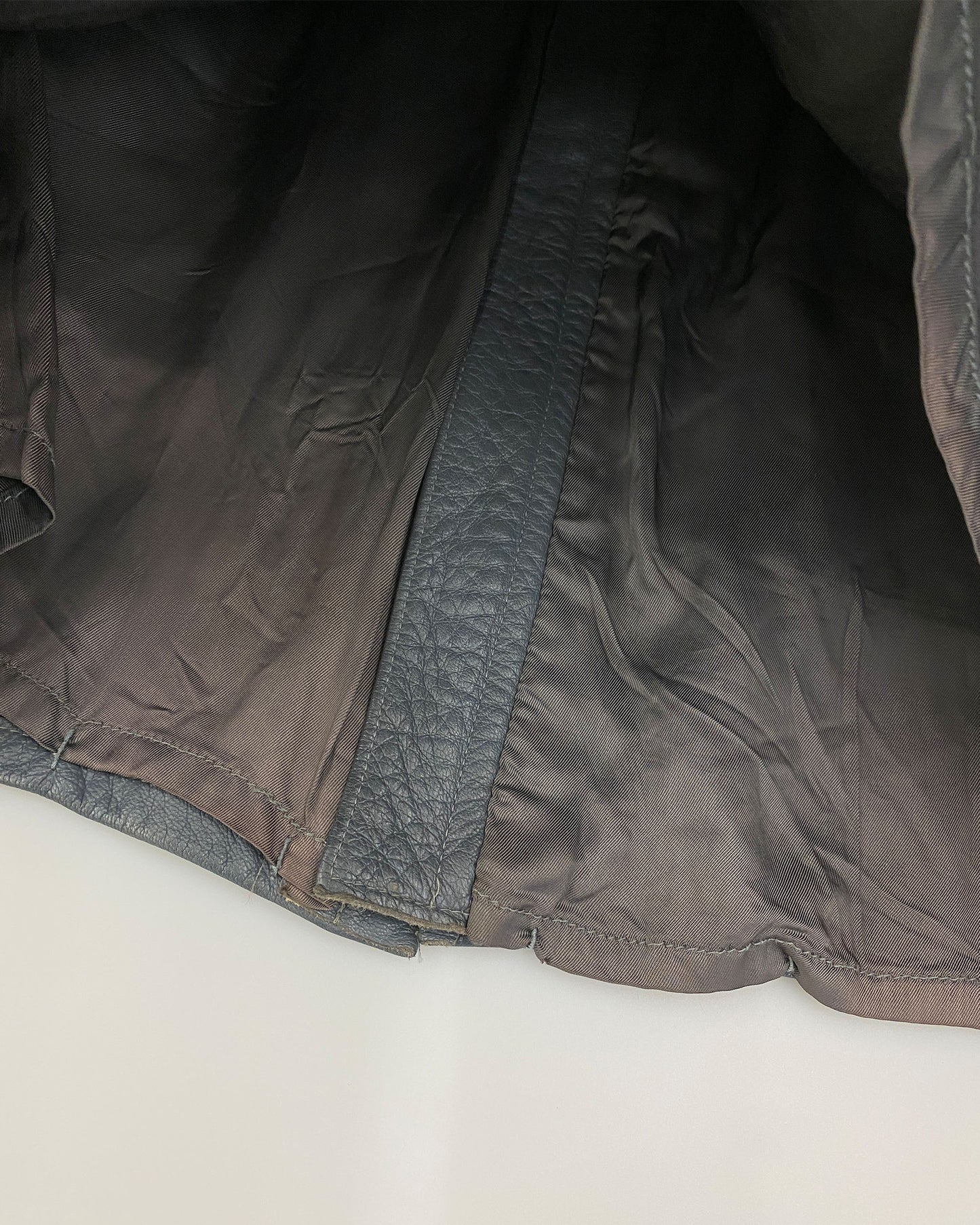 Vintage 1970s German Military Submarine U-Boot Leatherjacket Grey