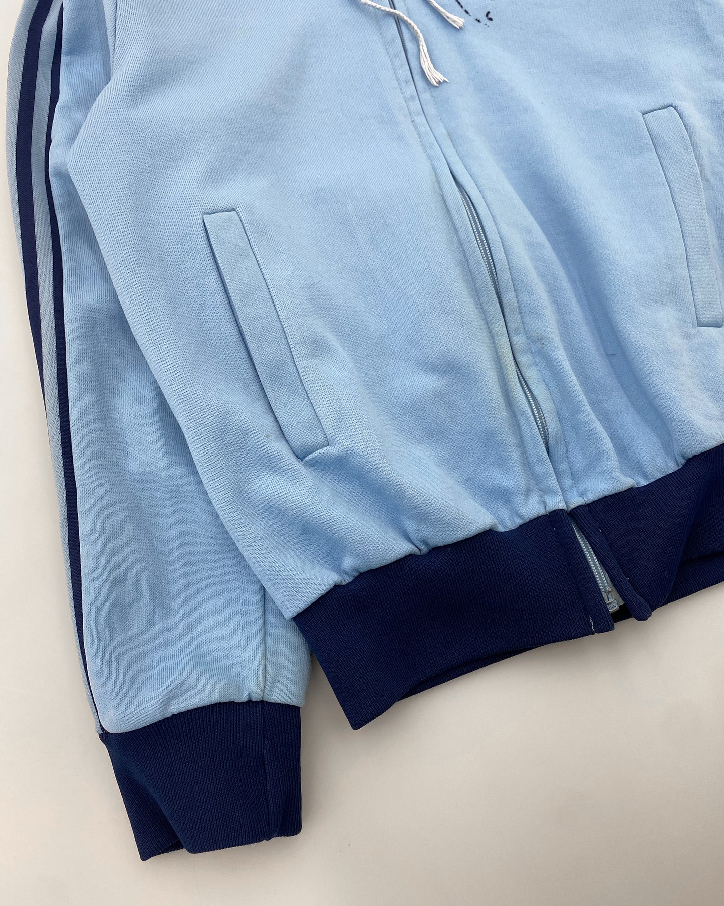 Adidas 1980s Zip Hoodie Light Blue