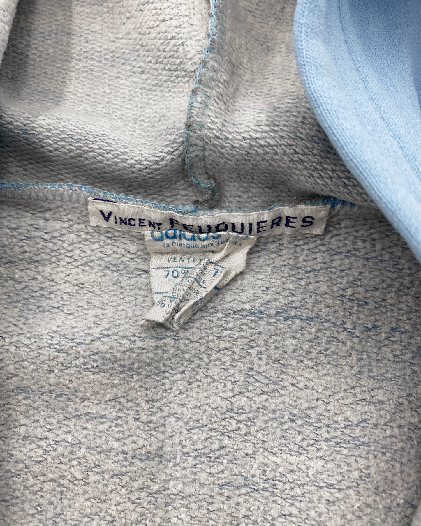 Adidas 1980s Zip Hoodie Light Blue