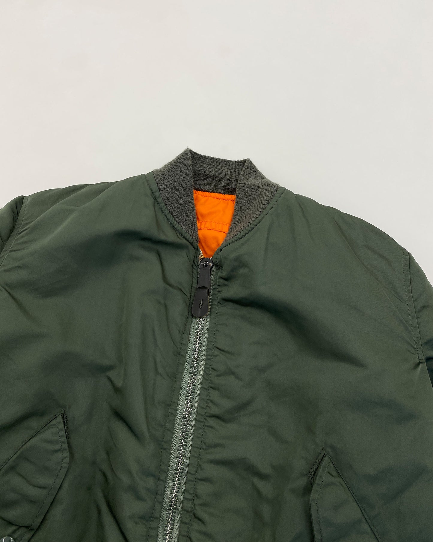 Alpha Industries 1980s Made in USA MA-1 Bomber Jacket Green