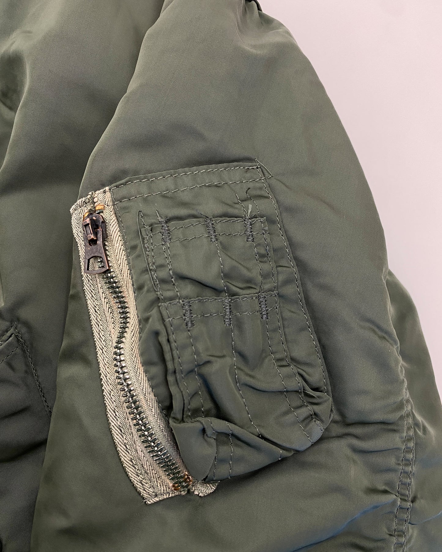Alpha Industries 1980s Made in USA MA-1 Bomber Jacket Green