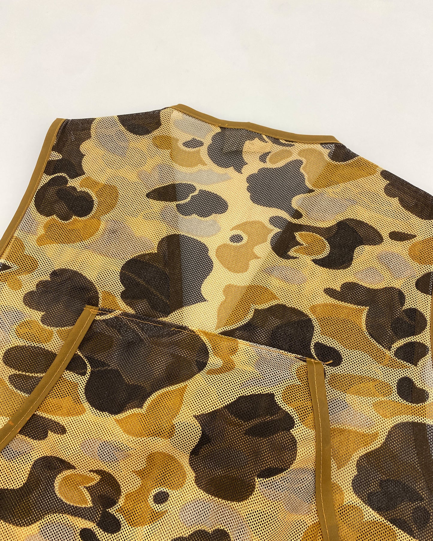 Vintage 1990s Camo Hunting Vest Brown Beige