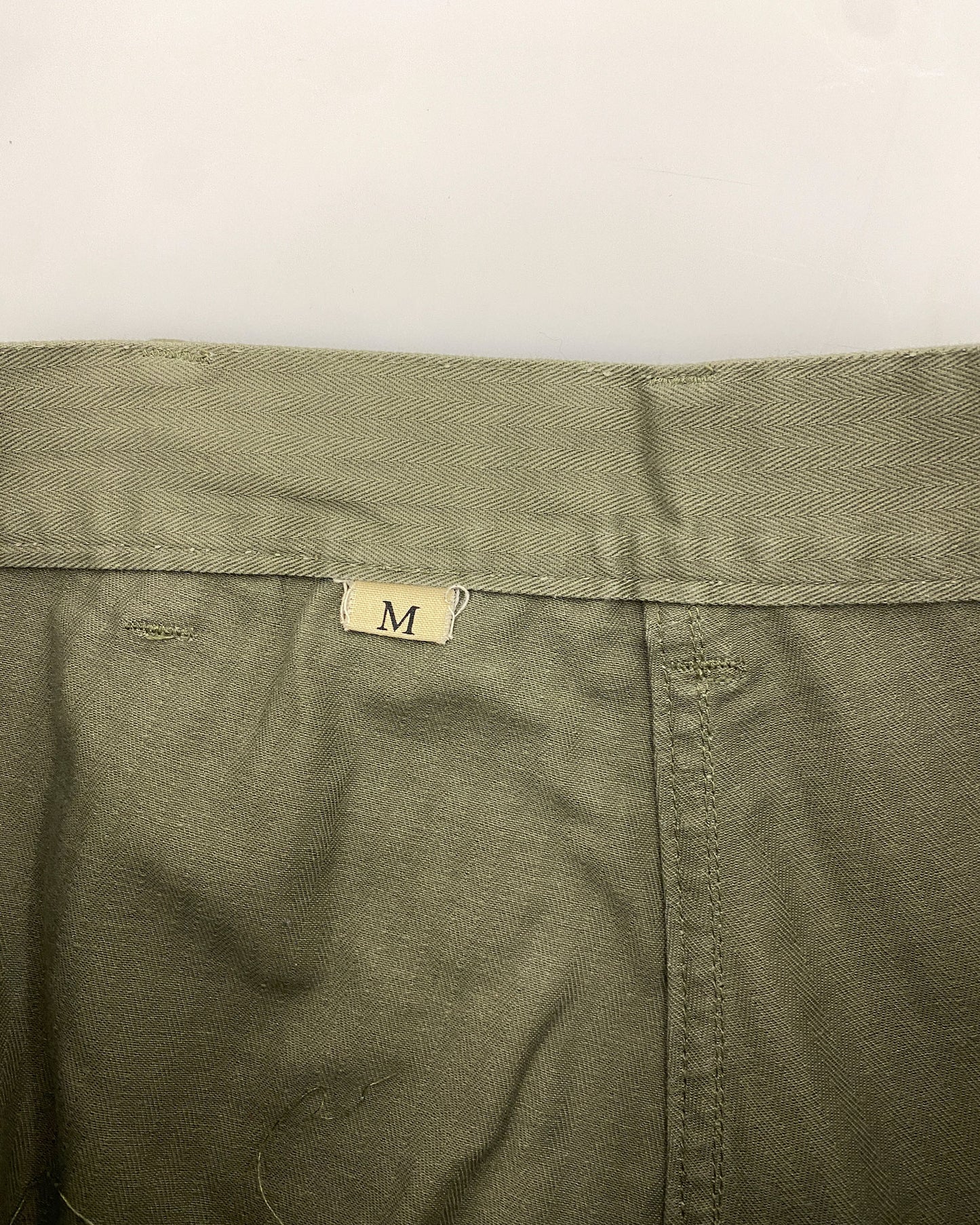 Vintage 2000s Repro WW2 US Military HBT Cargo Pants Khaki Green