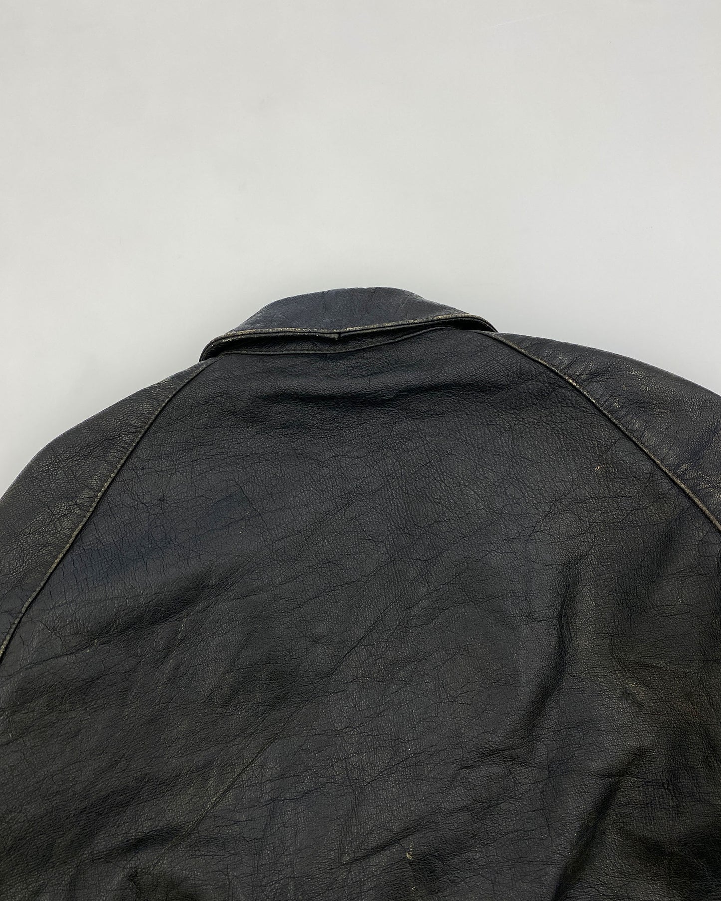 Vintage 1980s Cropped Leatherjacket Black