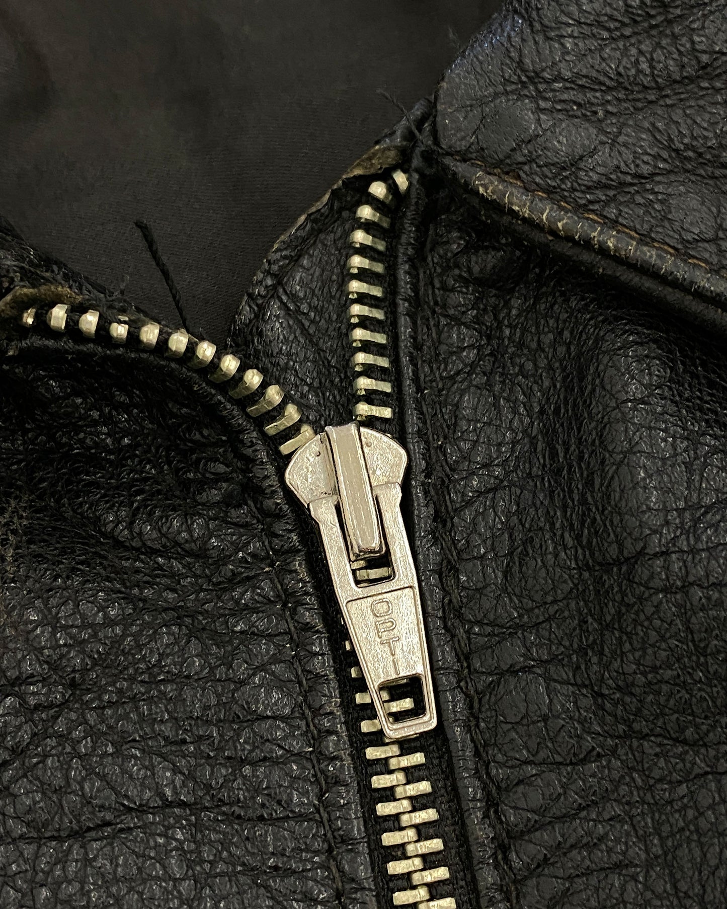 Vintage 1980s Cropped Leatherjacket Black