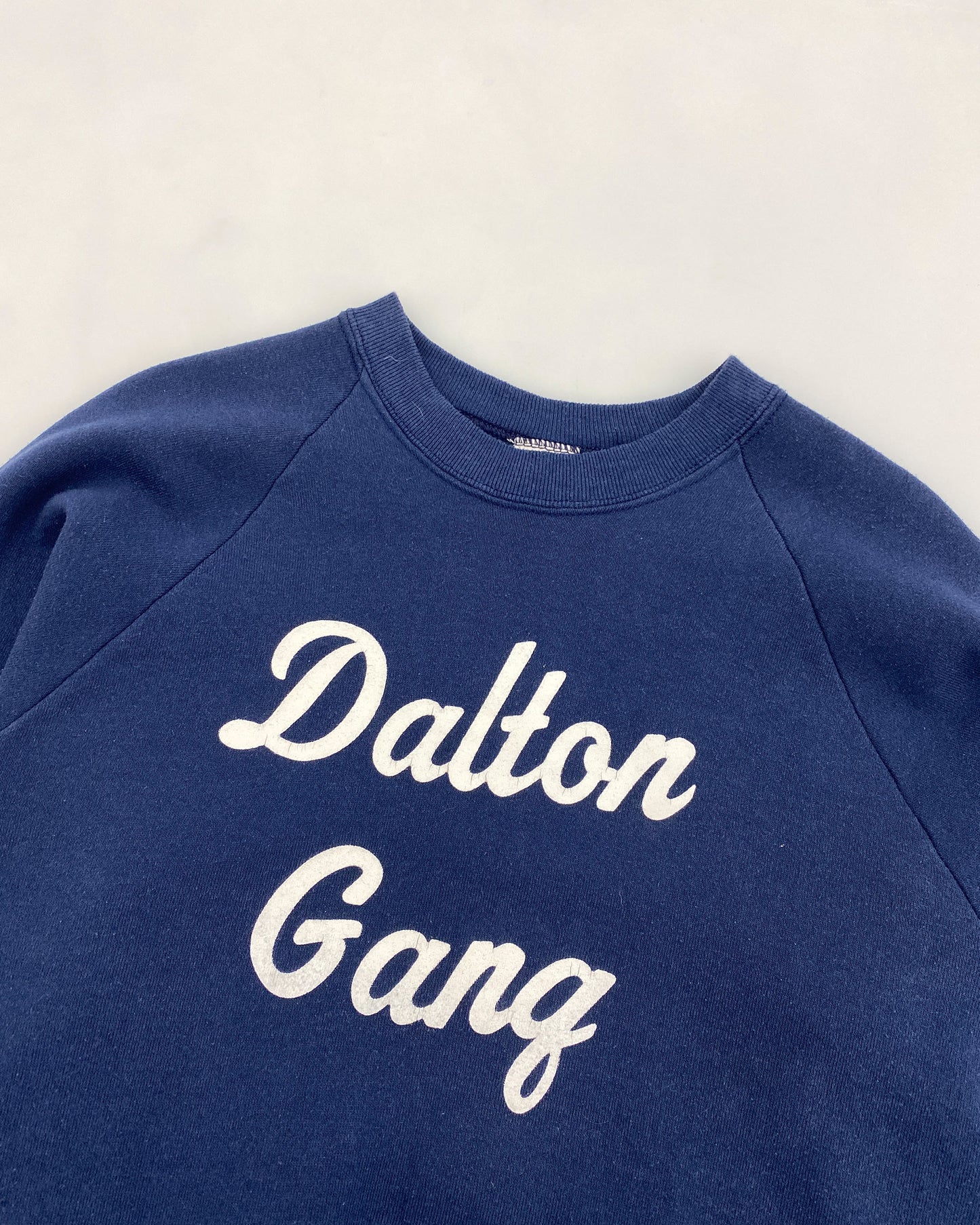 Vintage 1980s Dalton Gang Raglan Crewneck Navy