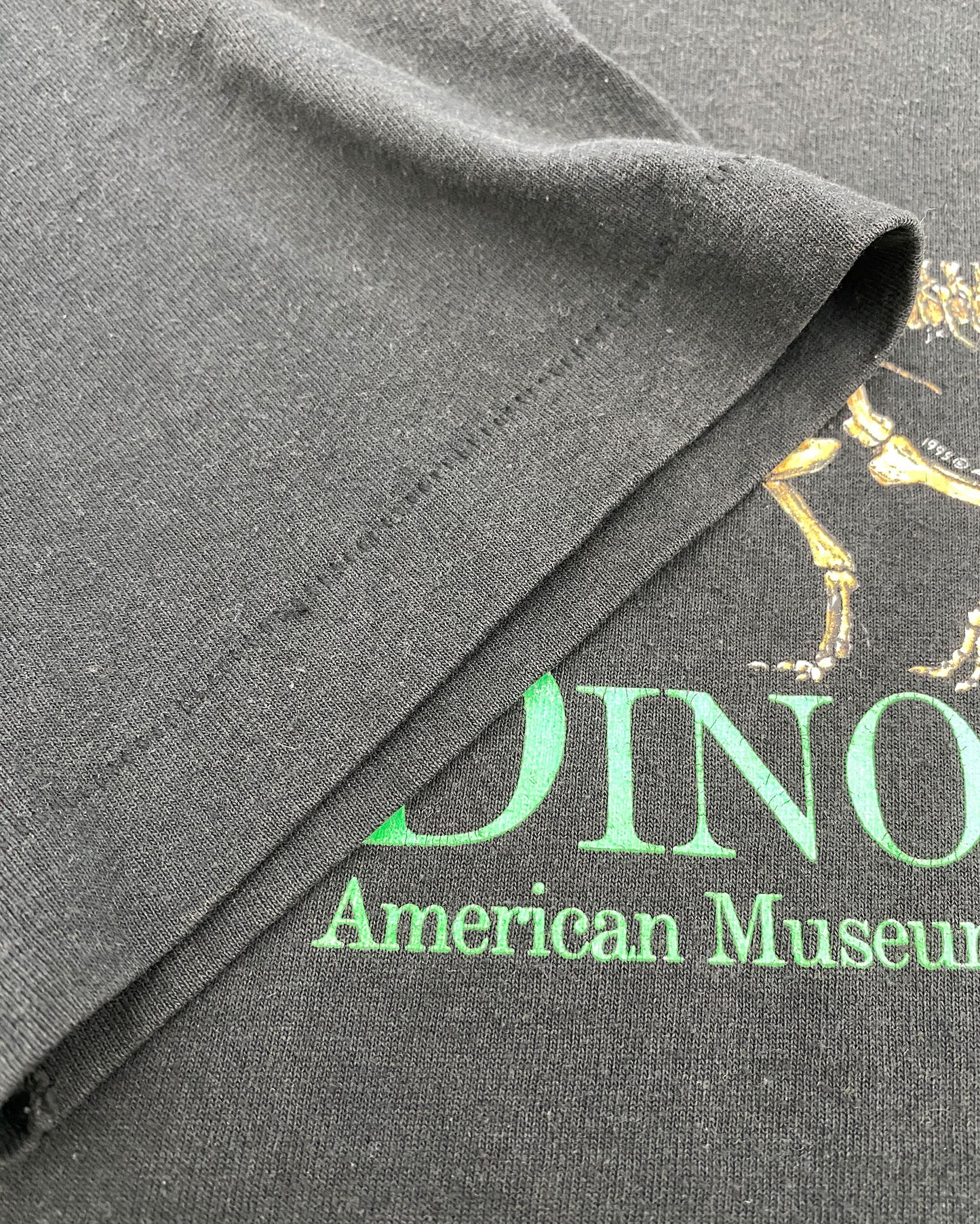 Vintage 1995 Dinosaur American Museum of Natural History Single Stitched Baby T-Shirt Black