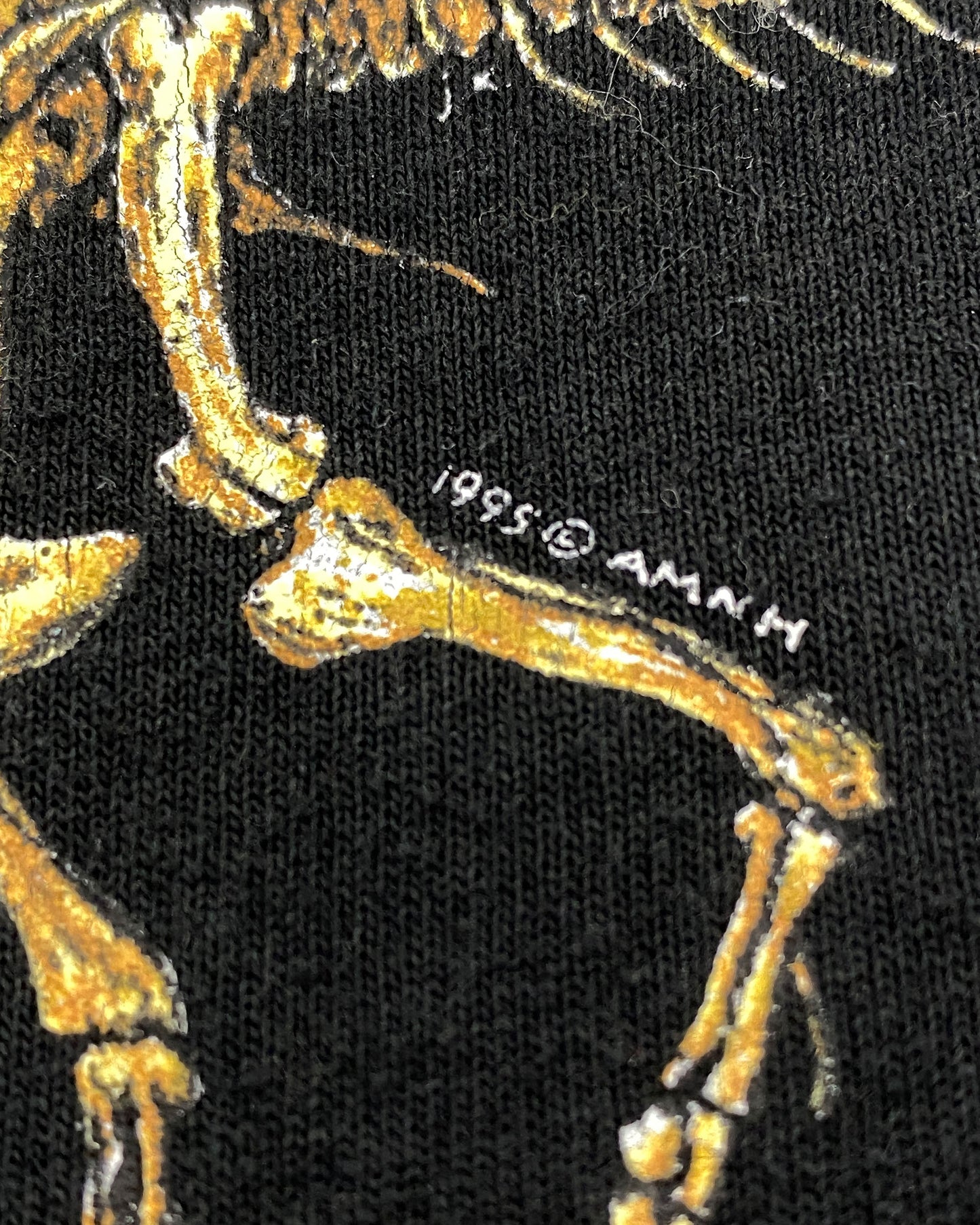 Vintage 1995 Dinosaur American Museum of Natural History Single Stitched Baby T-Shirt Black