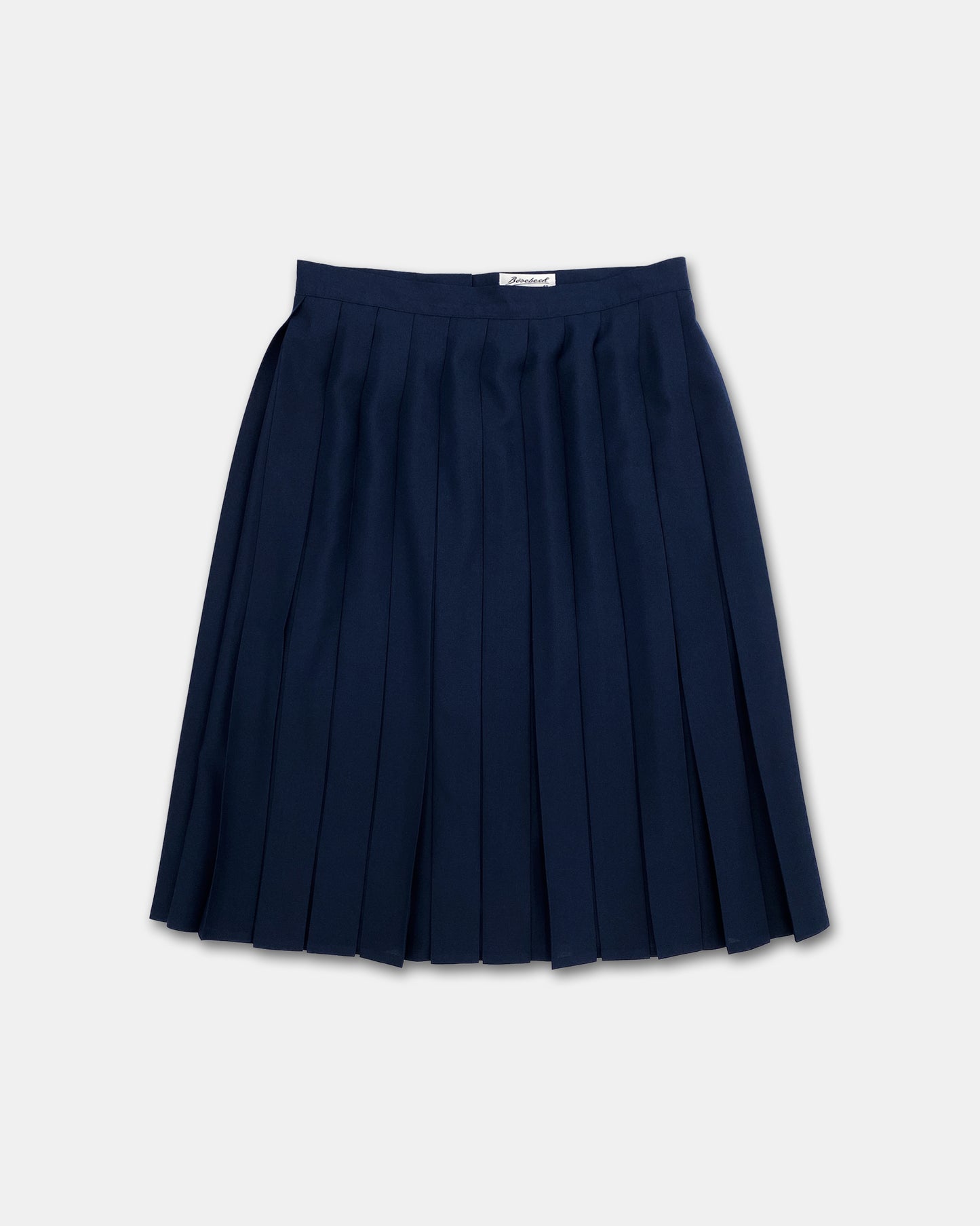 Vintage 1980s Pleated Skirt Navy