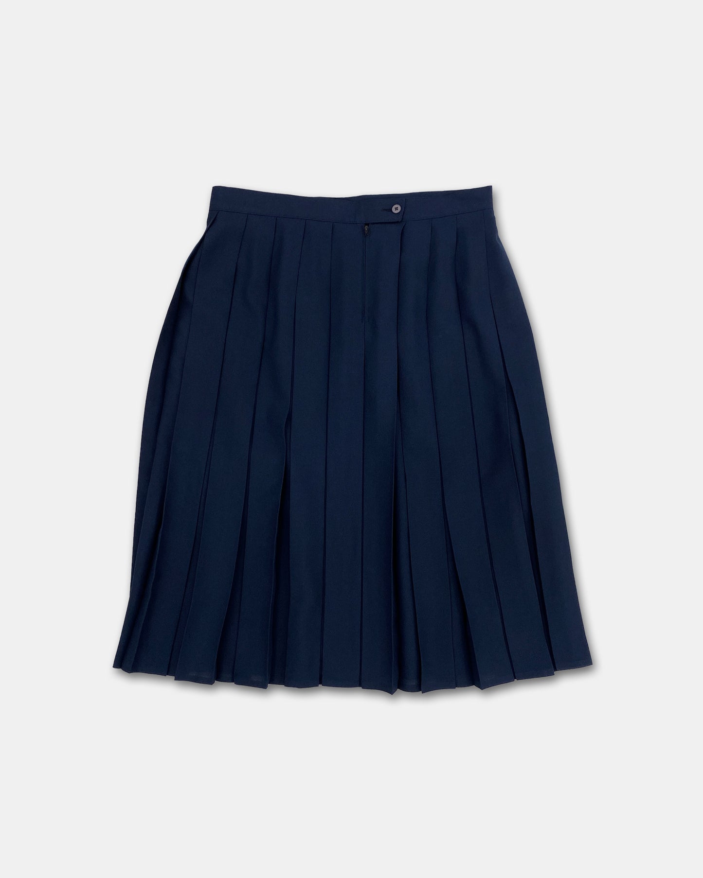 Vintage 1980s Pleated Skirt Navy