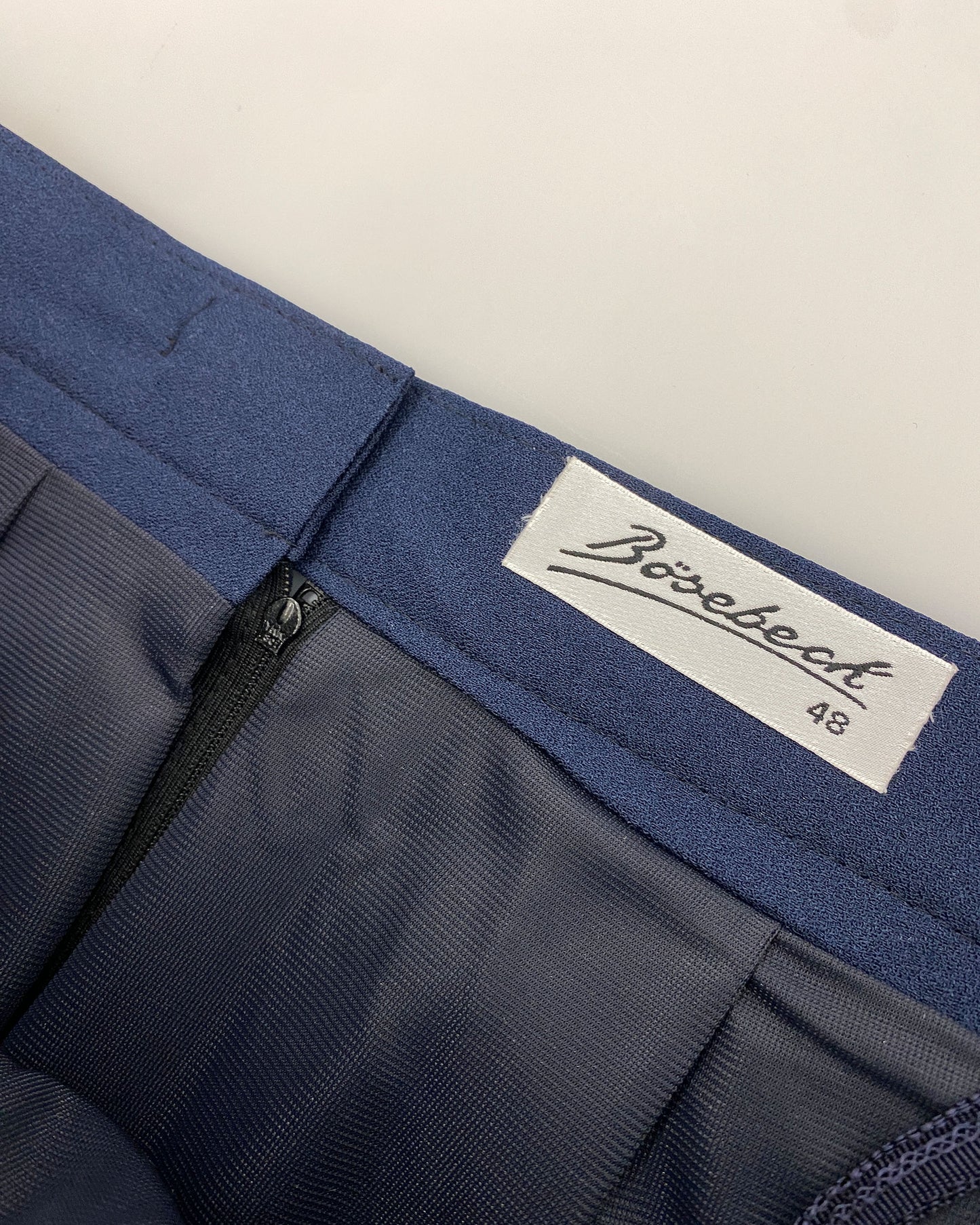 Vintage 1980s Pleated Skirt Navy