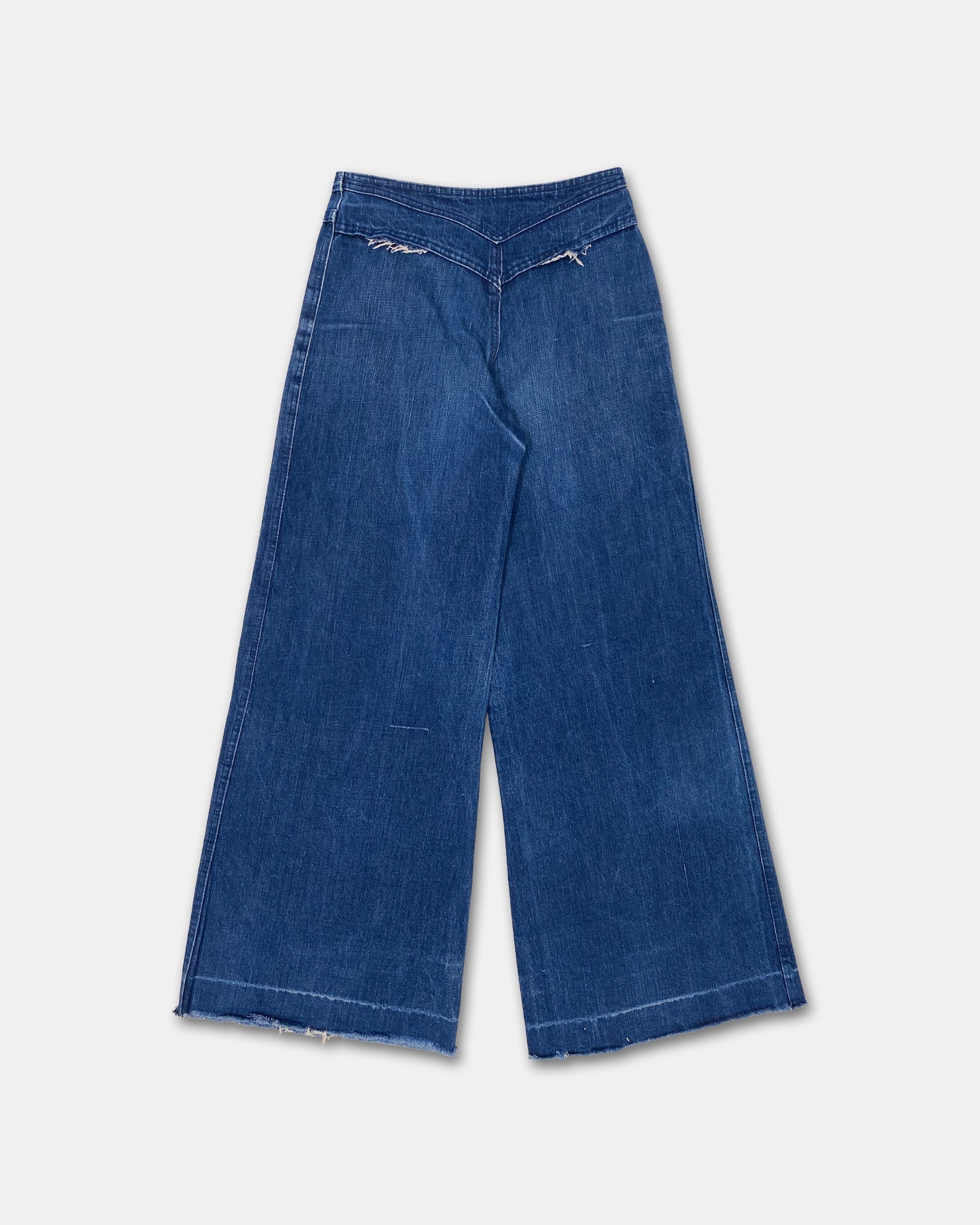 Vintage 1970s Ultra Wide Leg Denim Blue