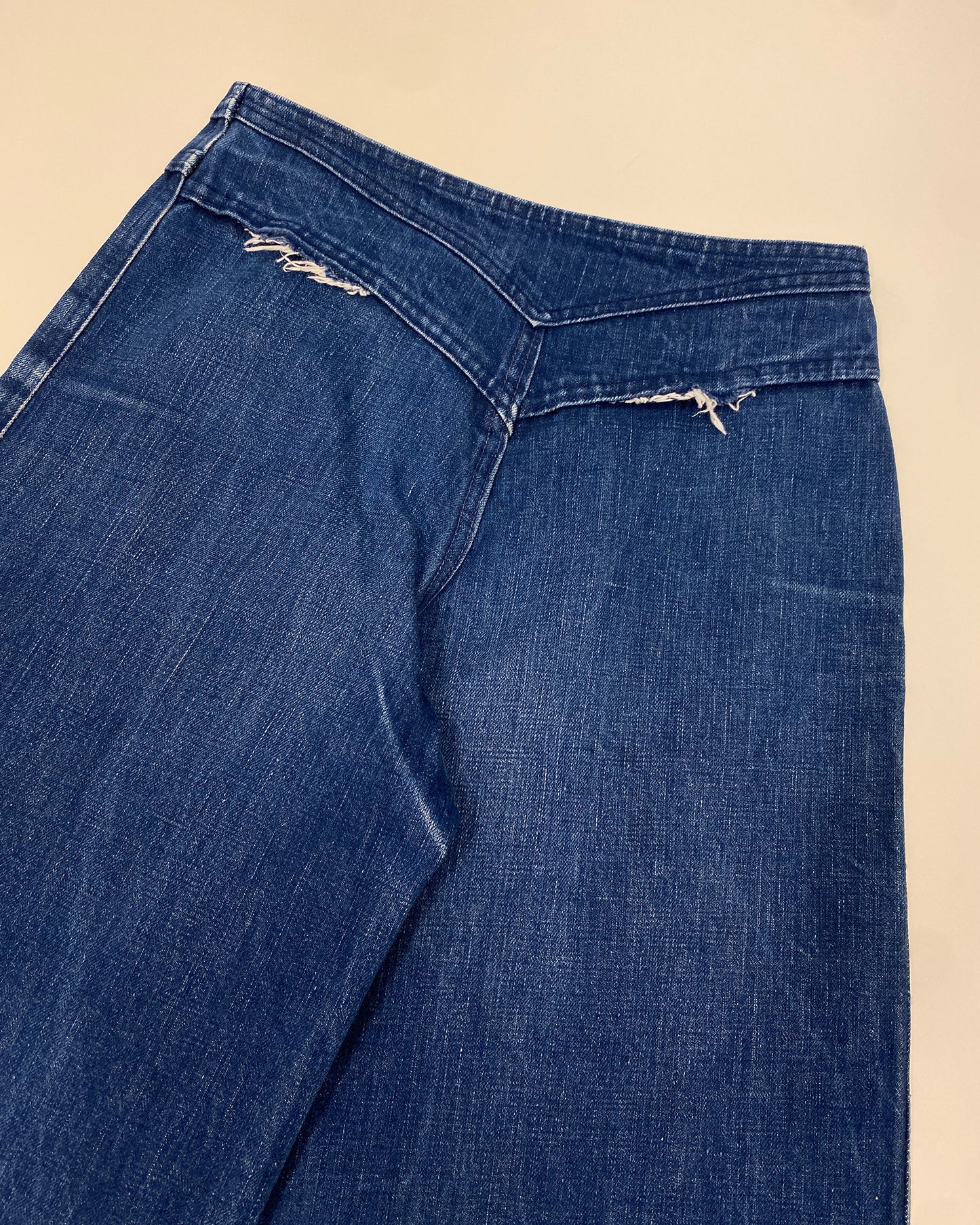 Vintage 1970s Ultra Wide Leg Denim Blue