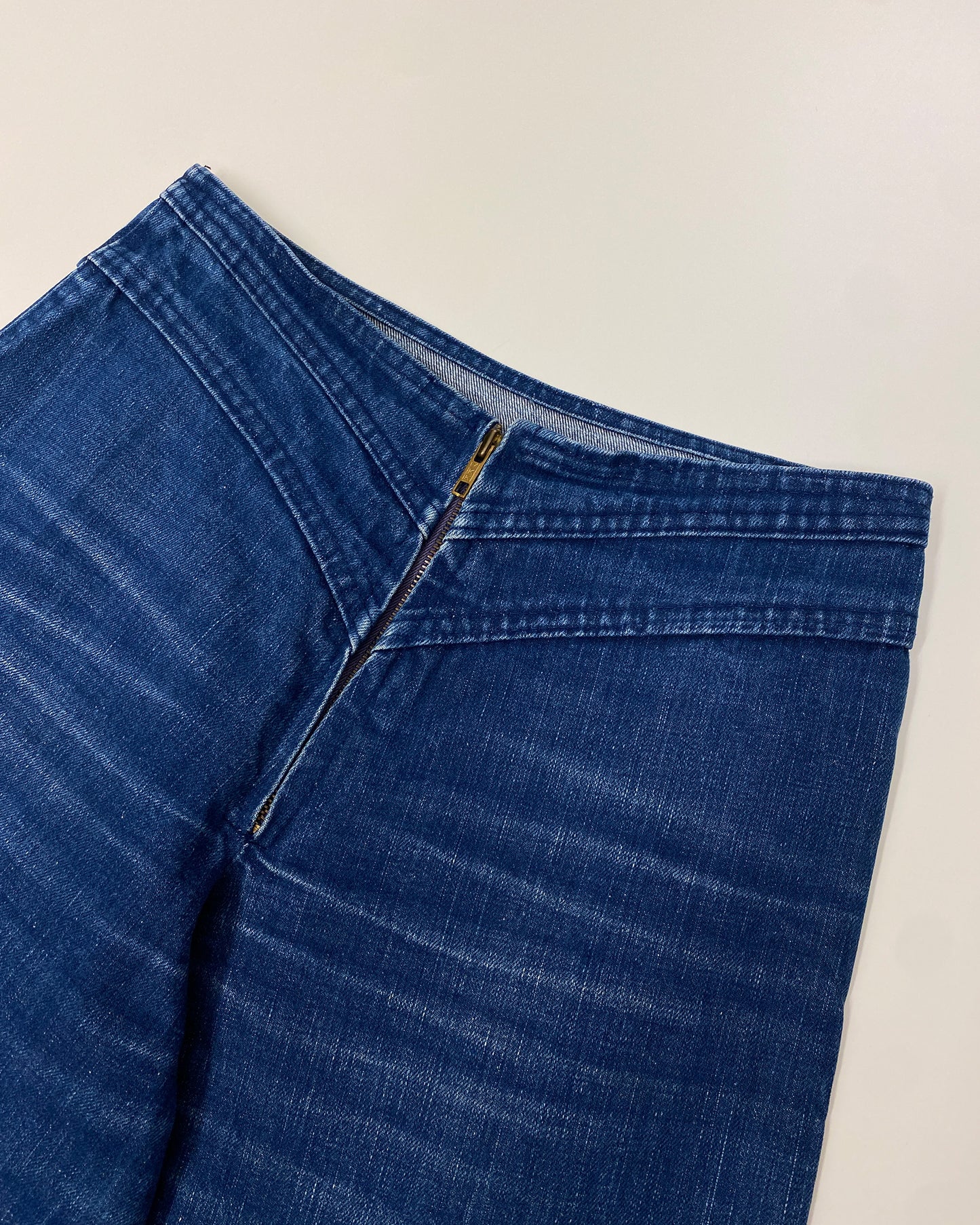 Vintage 1970s Ultra Wide Leg Denim Blue