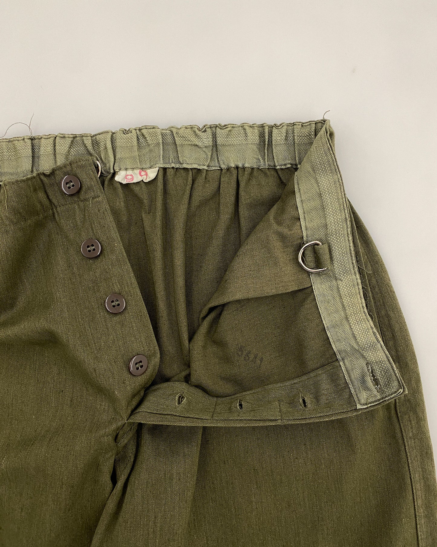 Vintage 1970s DDR Military Pants Green