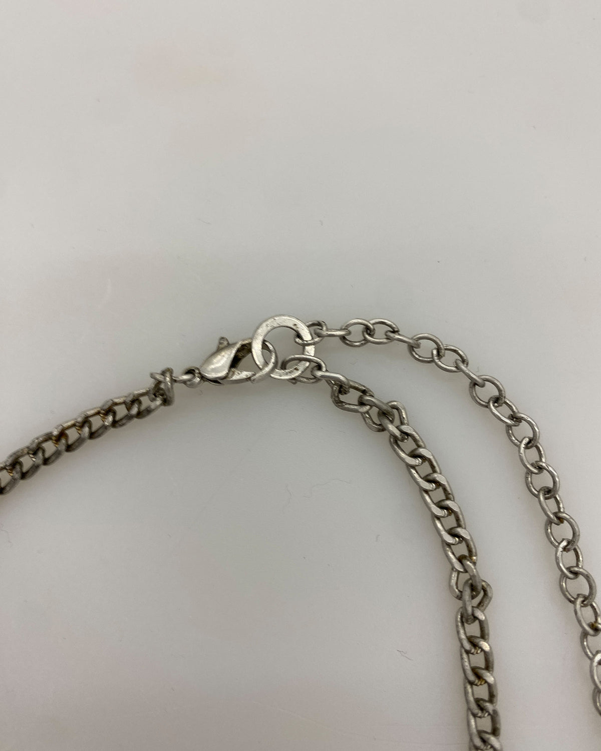 Vintage 1980s Necklace Metallic Silver