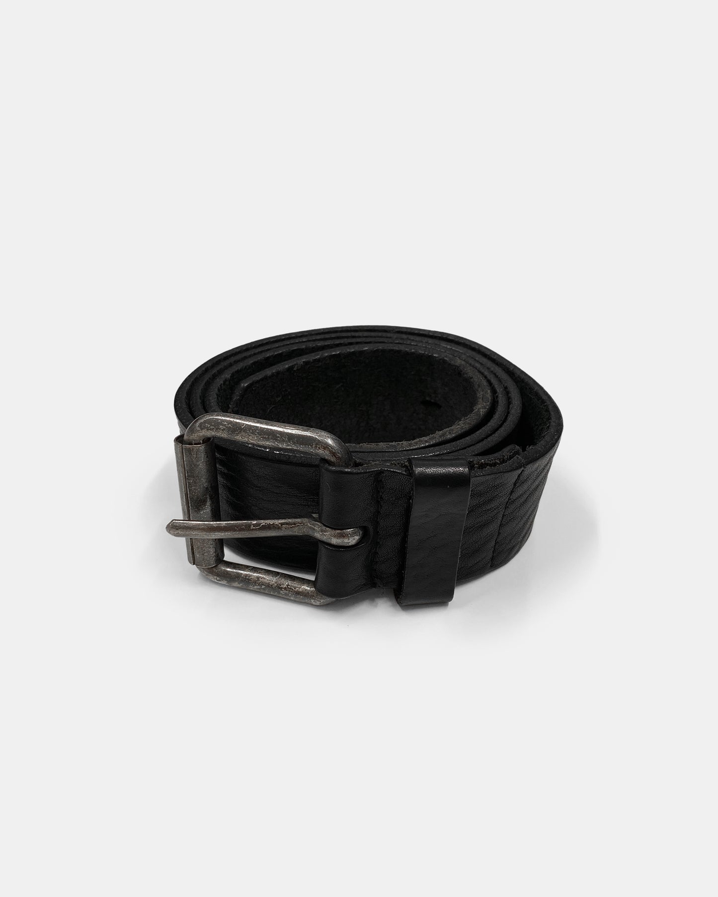 Vintage 2010s Horse Leather Belt Black