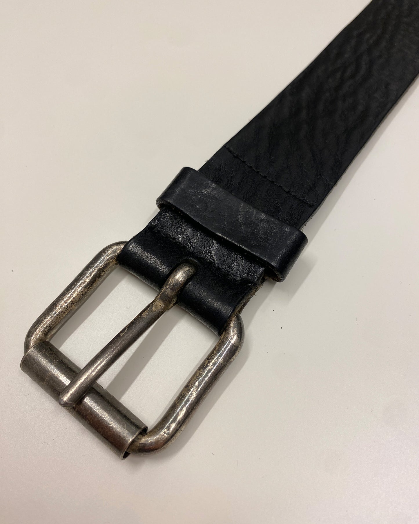 Vintage 2010s Horse Leather Belt Black