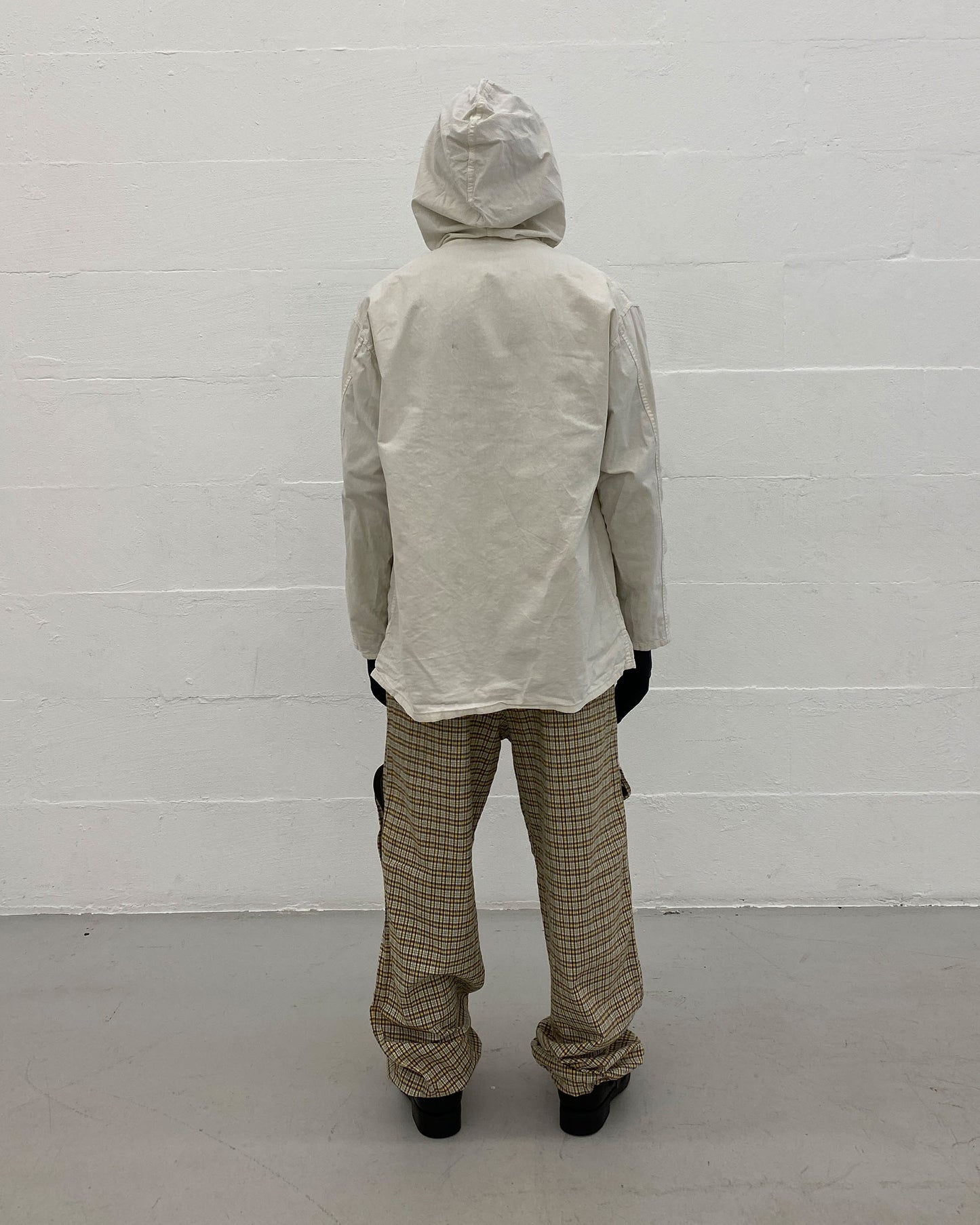 Vintage 1970s Swedish Military Overcoat Jacket White