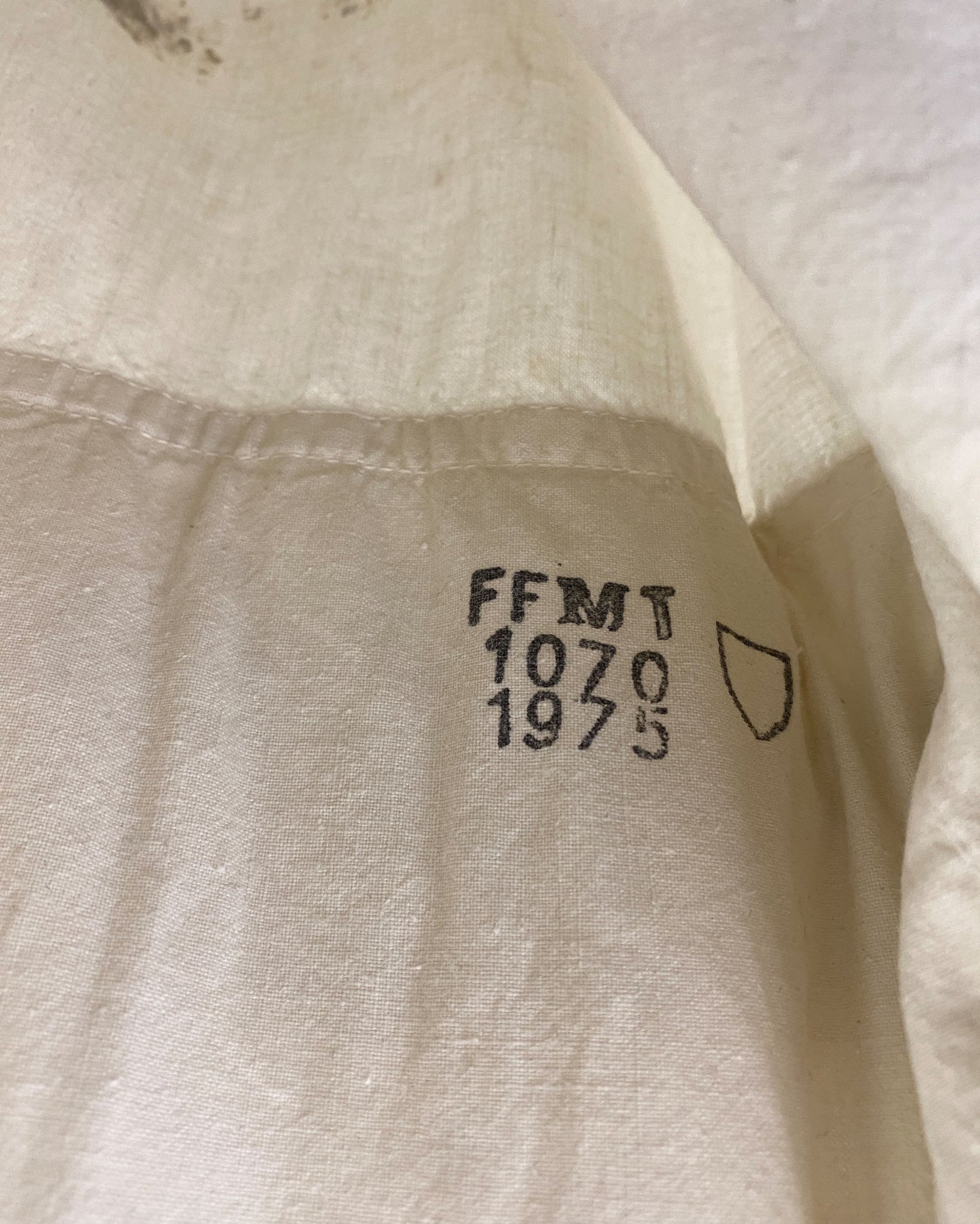 Vintage 1970s Swedish Military Overcoat Jacket White