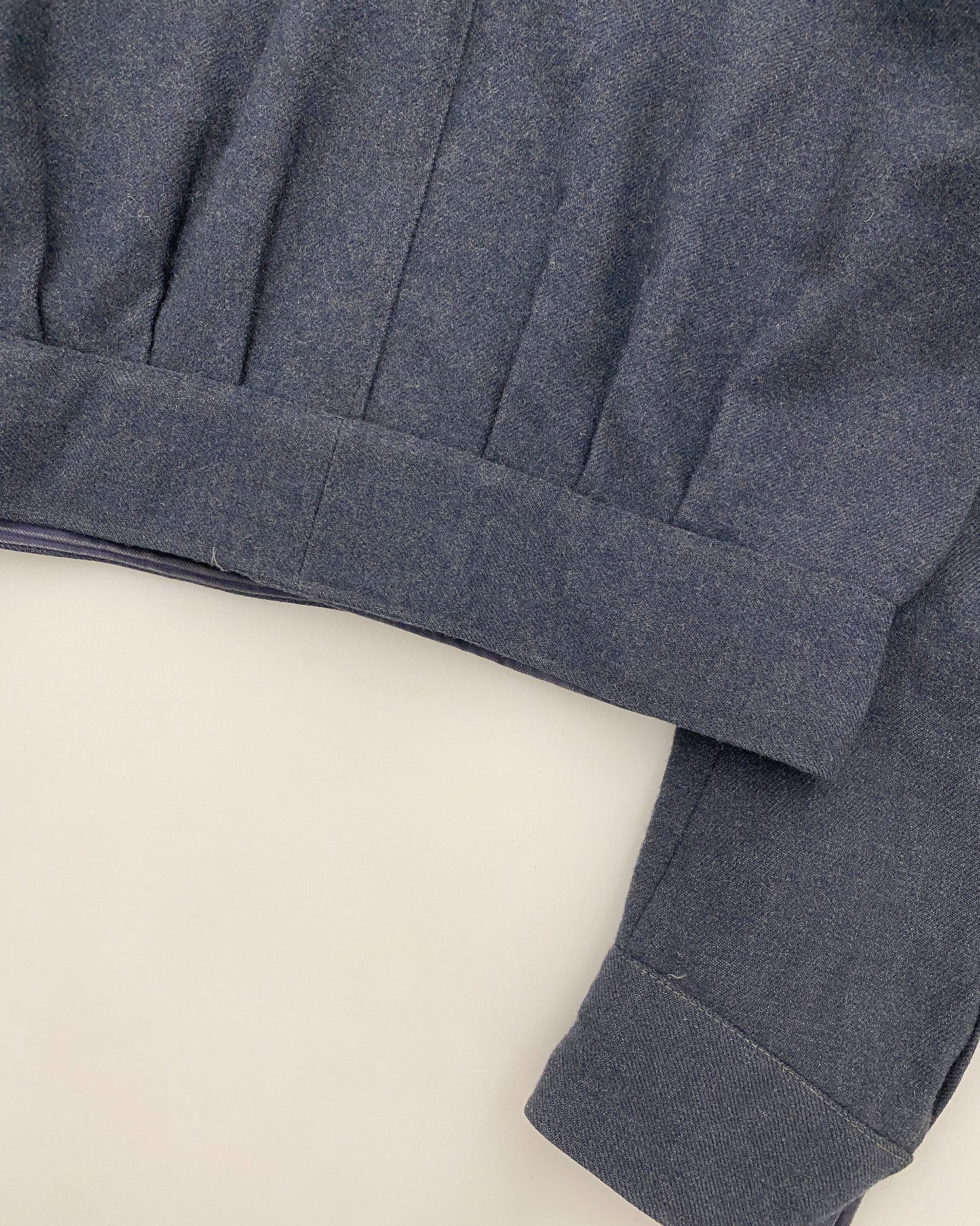 Vintage 1950s Belgian Military Wool Blouse Jacket Navy