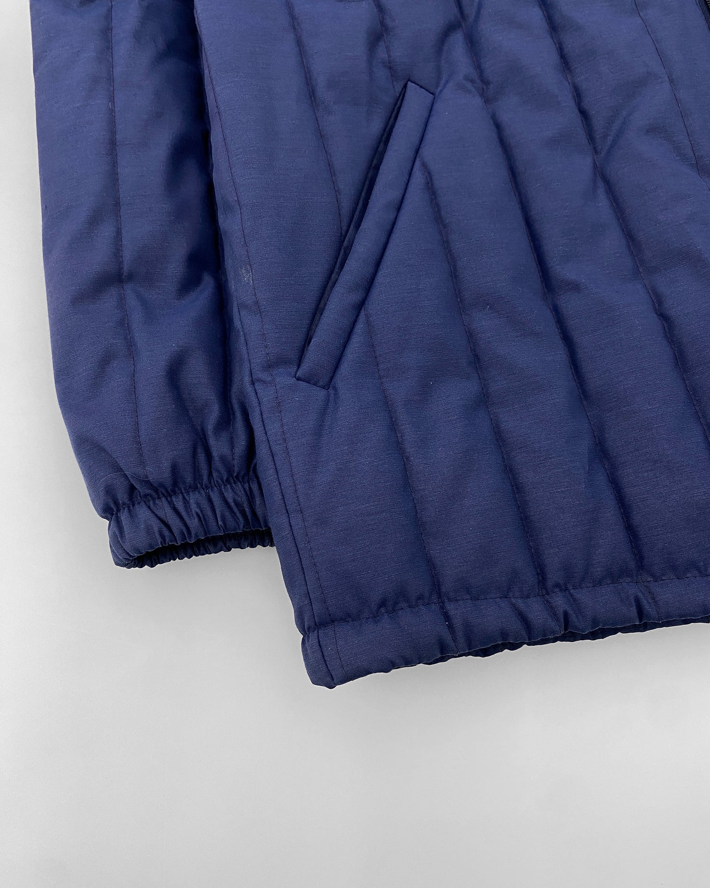 Vintage 1990s Padded Liner Parka Jacket Navy