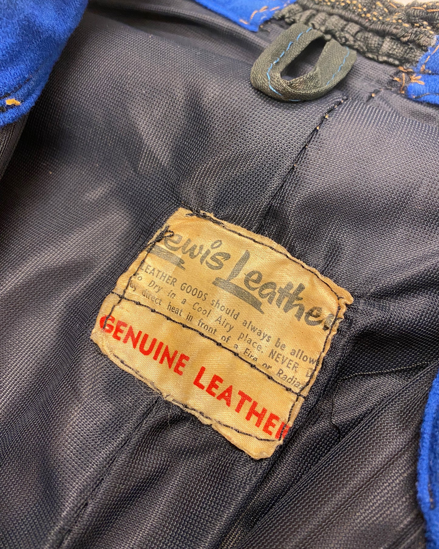 Lewis Leather 1960s Racing Leather Jacket Yellow