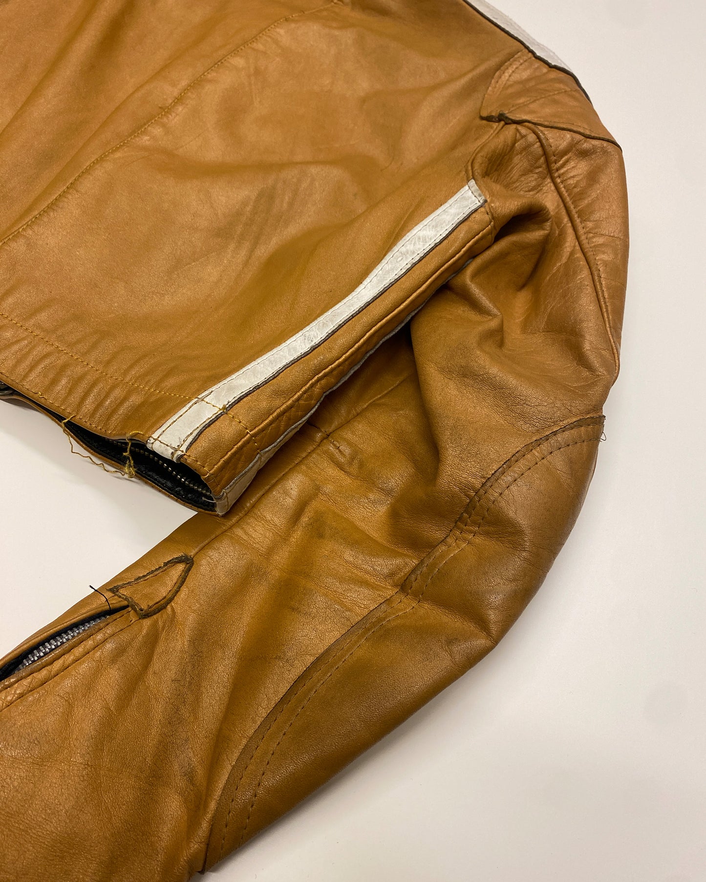Lewis Leather 1960s Racing Leather Jacket Yellow