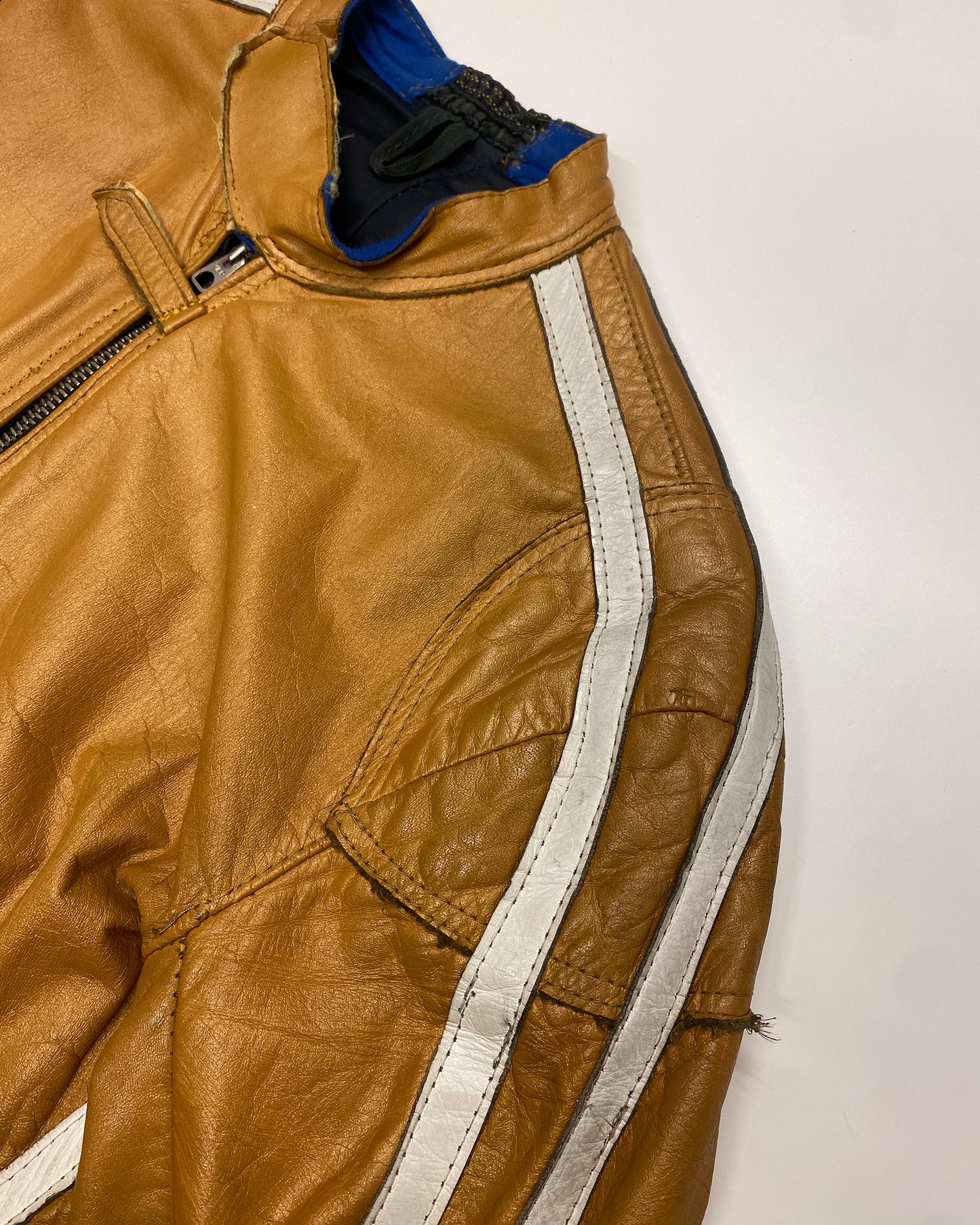 Lewis Leather 1960s Racing Leather Jacket Yellow