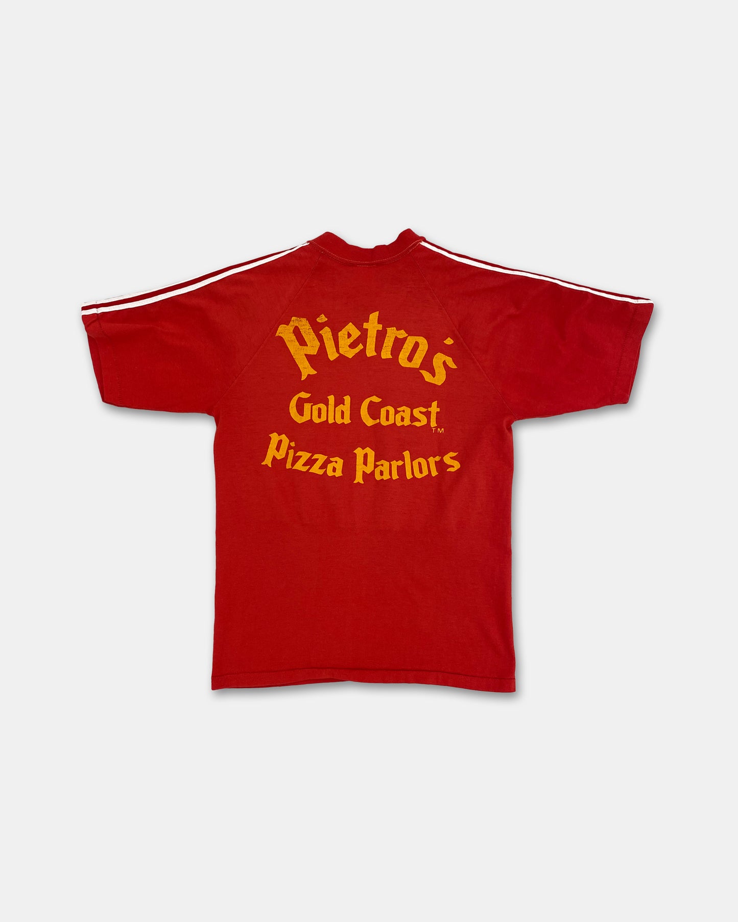 Vintage 1980s Pietro's Gold Coast Pizza Parlors T-Shirt Red