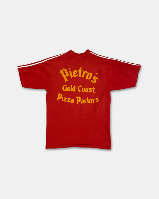 Vintage 1980s Pietro's Gold Coast Pizza Parlors T-Shirt Red