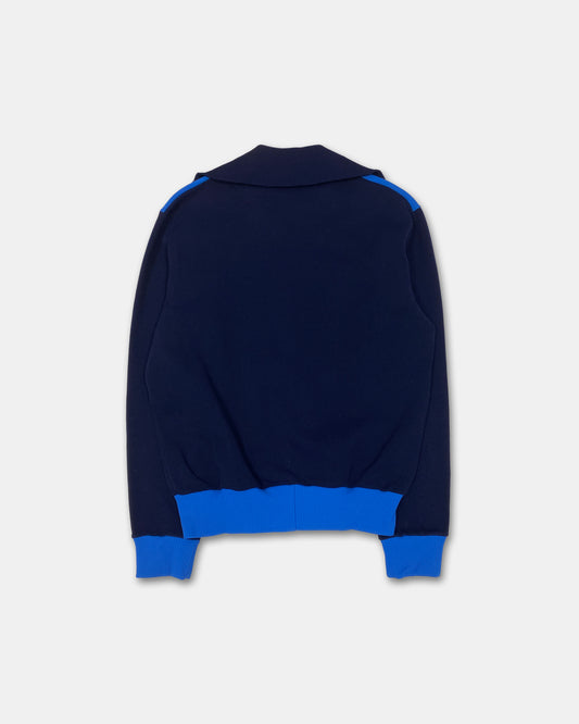 Vintage 1970s Ski Track Jacket Blue Navy