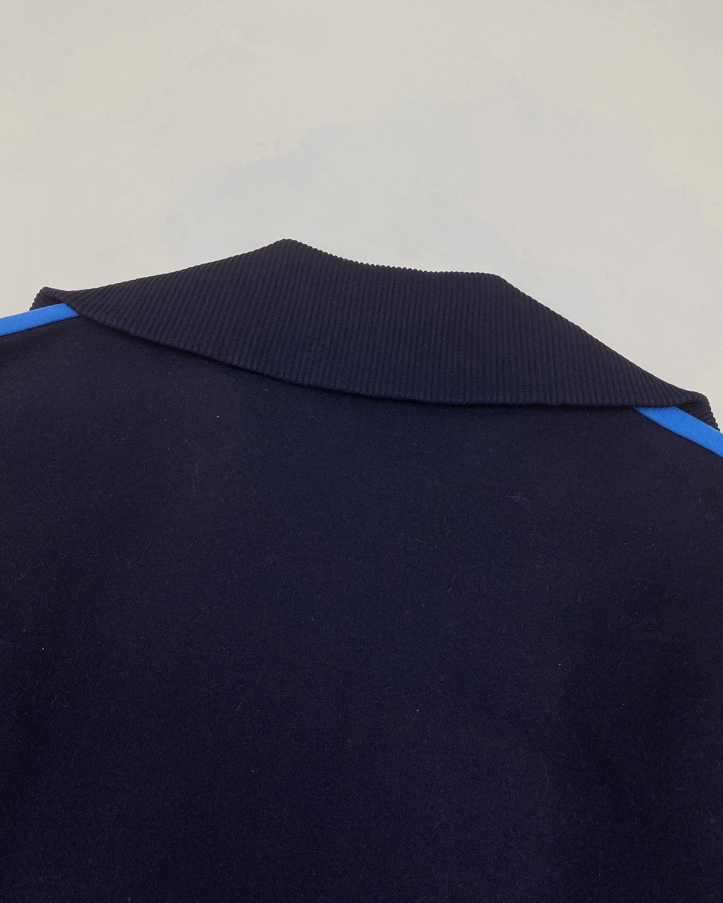 Vintage 1970s Snowsuit Ski Track Jacket and Pants Blue Navy