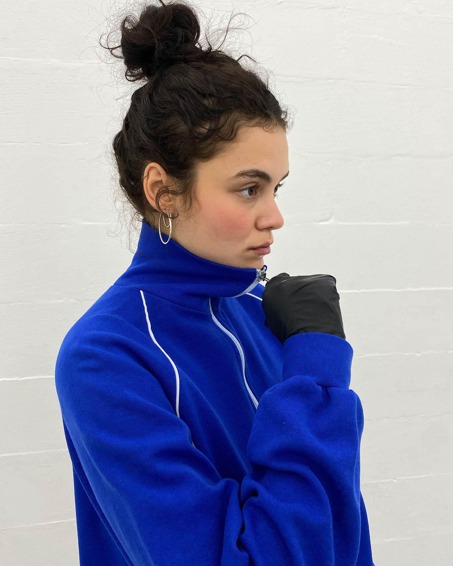 Vintage 1970s DDR Sport Track Jacket Blue