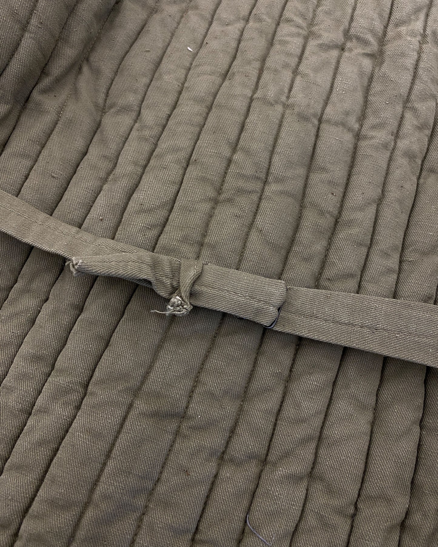 Vintage 1970s Soviet Telogreika Padded Jacket Khaki Green