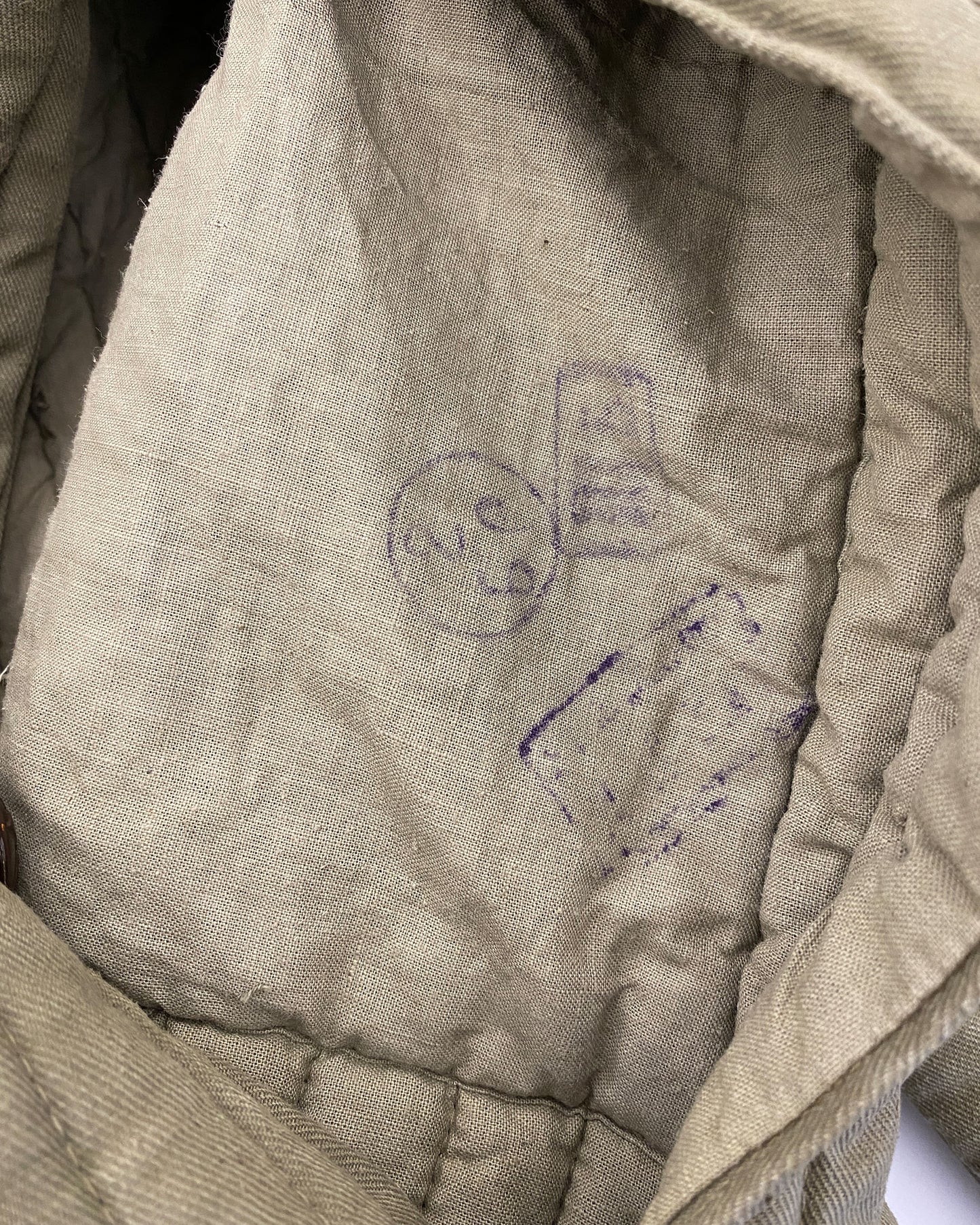 Vintage 1970s Soviet Telogreika Padded Jacket Khaki Green