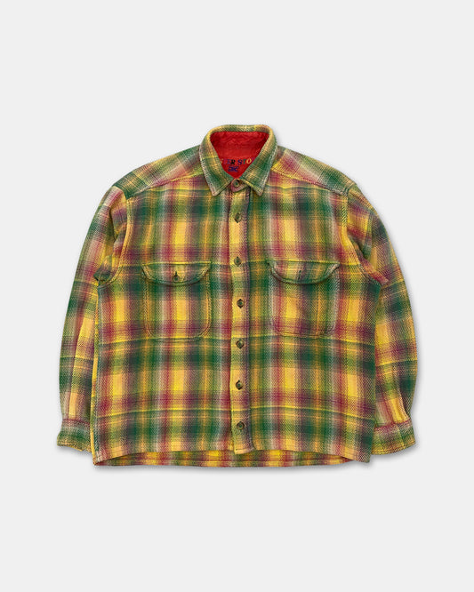 Vintage 1980s Tartan Checkered Flannel Shirt Multicolor