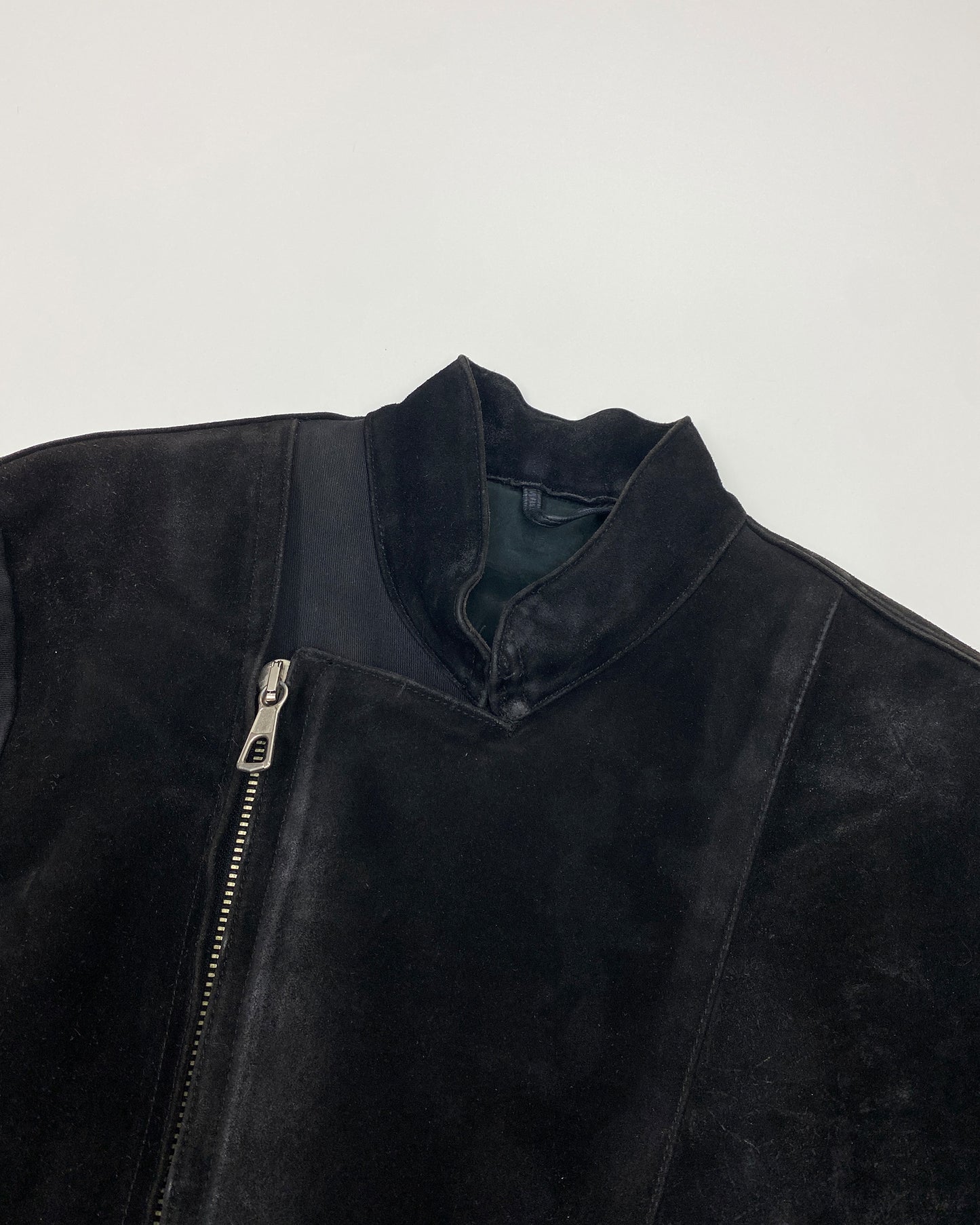 R. Paulsen K.G. Veddel 1980s Hybrid Cotton Leather Jacket Black