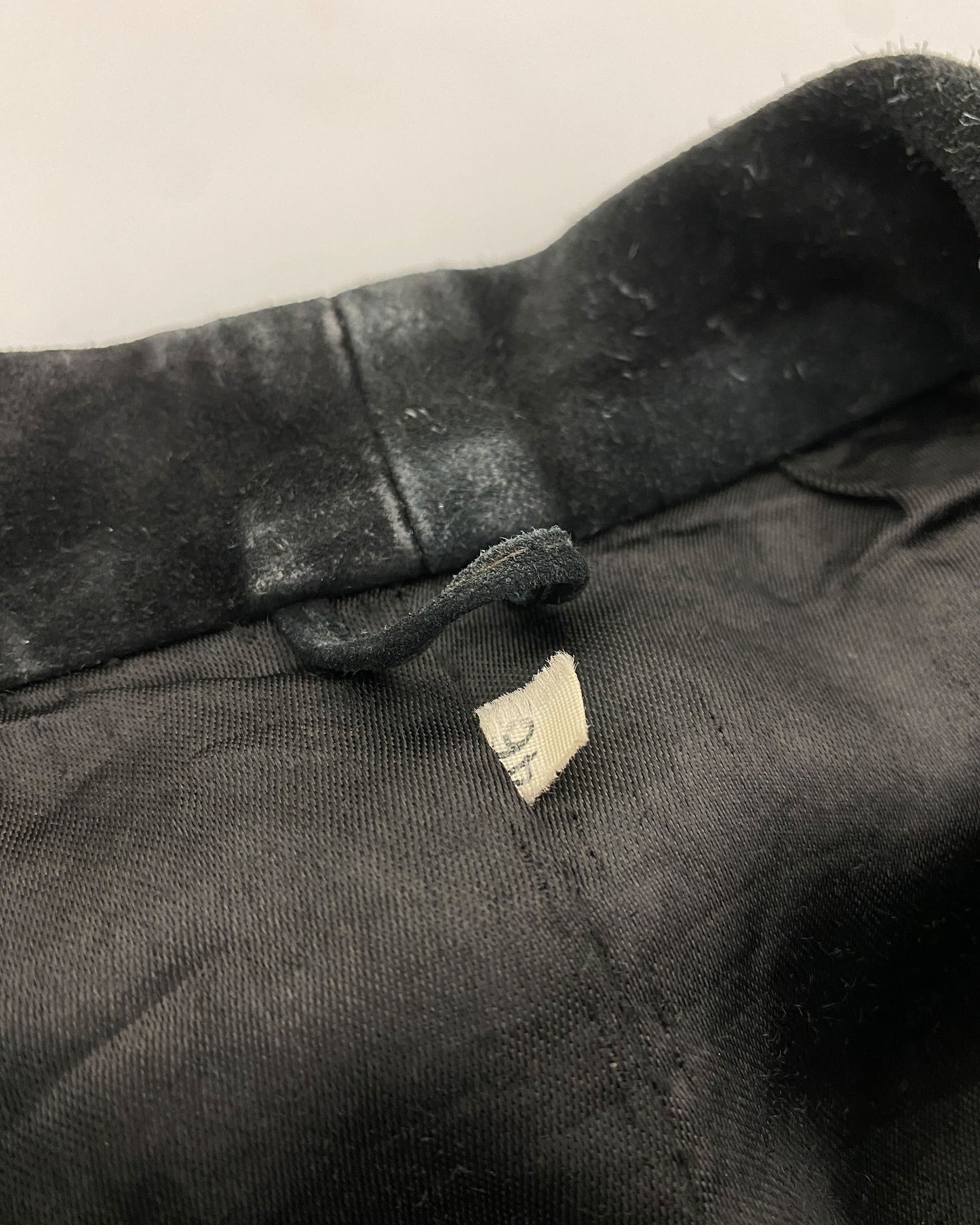 Vintage 1970s Riri Zip Suede Leatherjacket Black