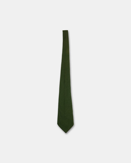 Vintage 1980s Wool Tie Green