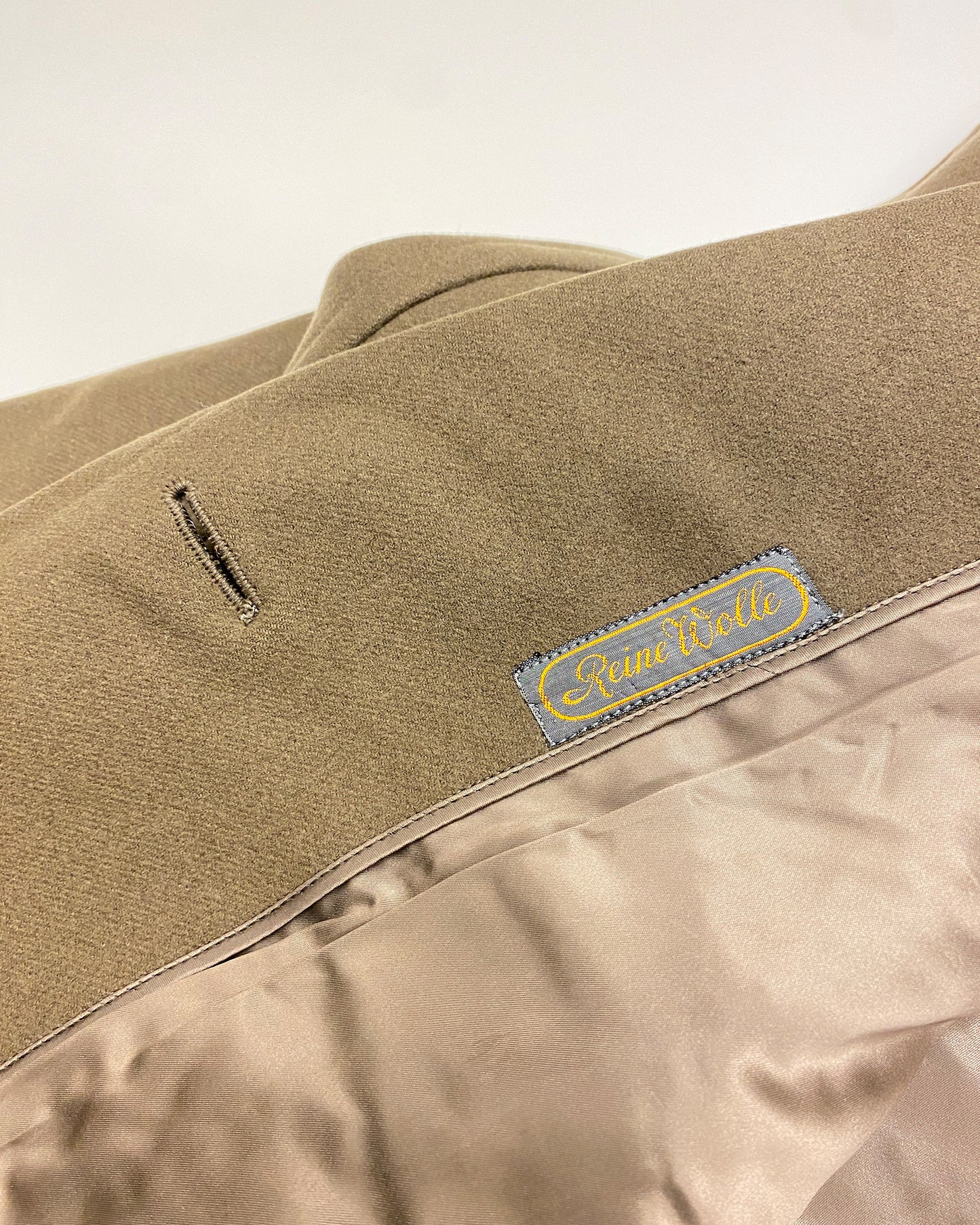 Vintage 1960s Heavyweight Wool Double Breasted Wool Coat Brown