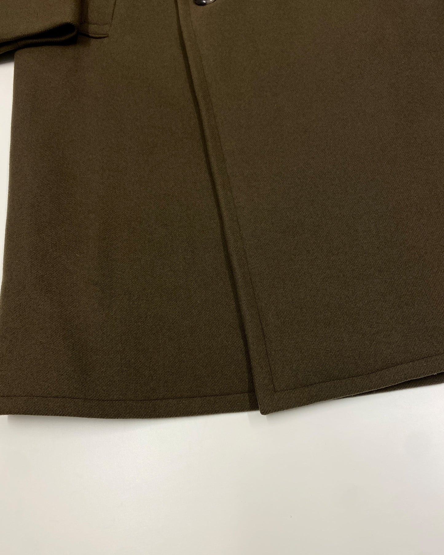 Vintage 1960s Heavyweight Wool Double Breasted Wool Coat Brown