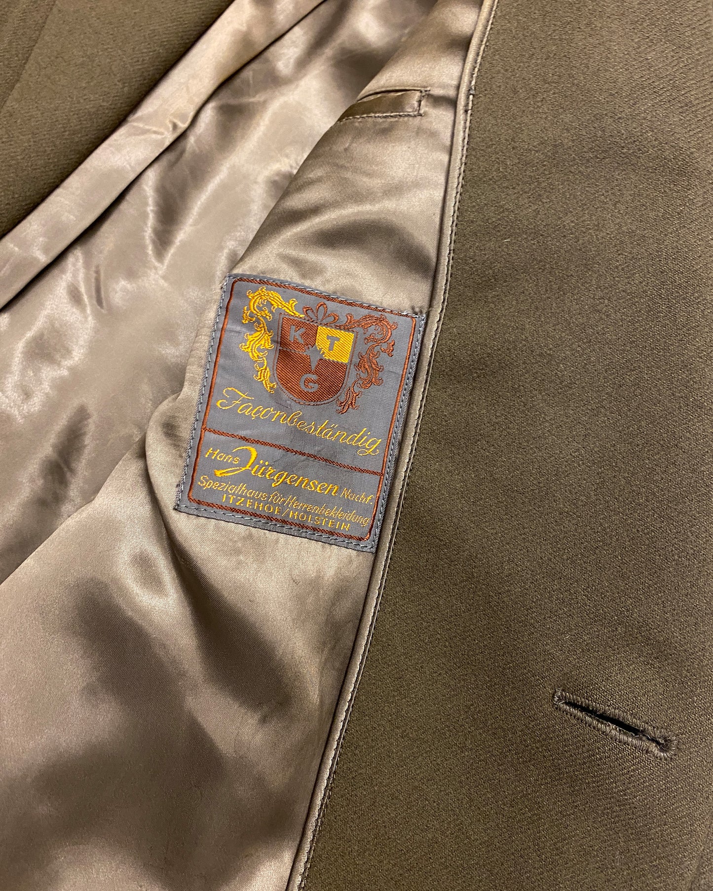 Vintage 1960s Heavyweight Wool Double Breasted Wool Coat Brown