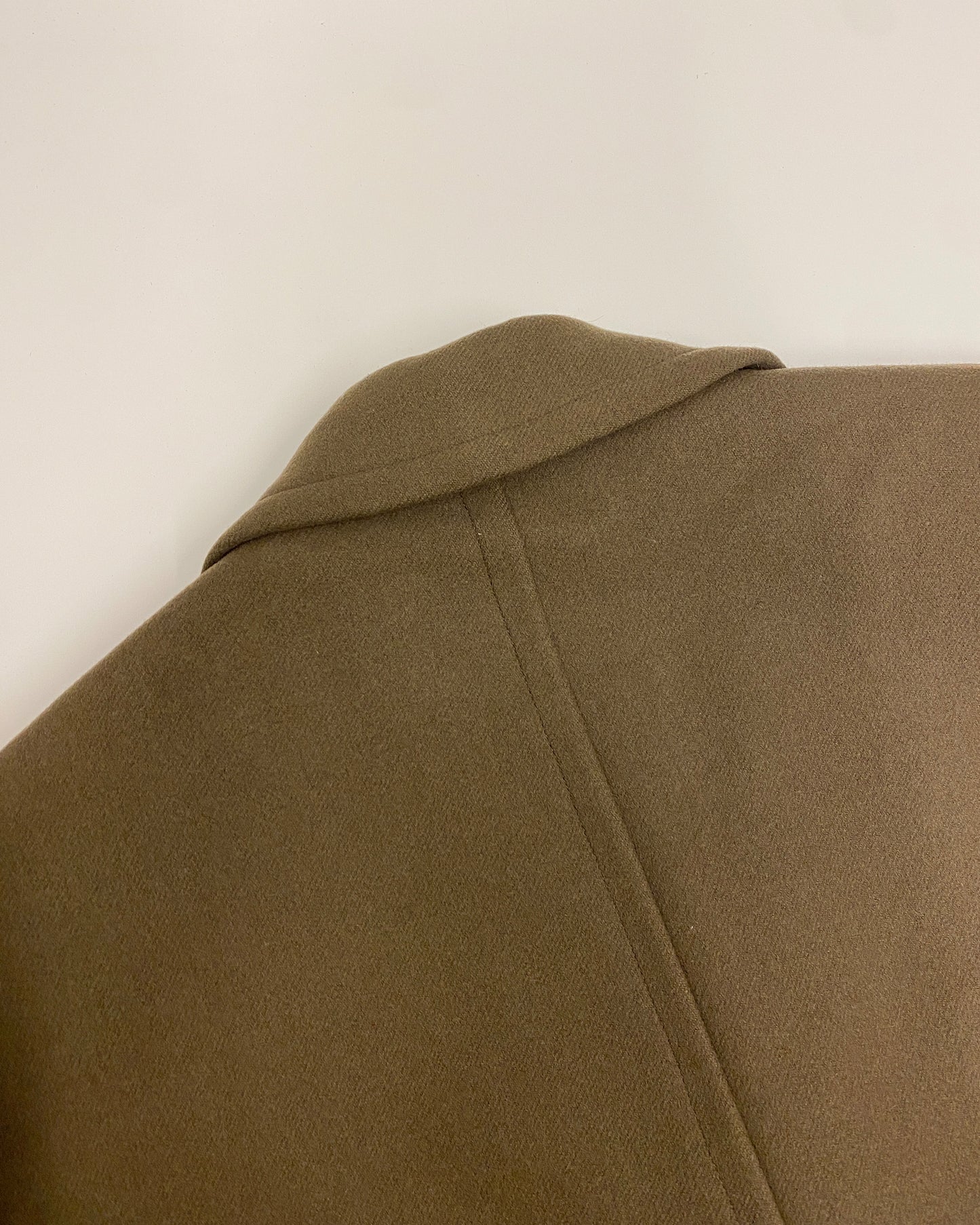 Vintage 1960s Heavyweight Wool Double Breasted Wool Coat Brown