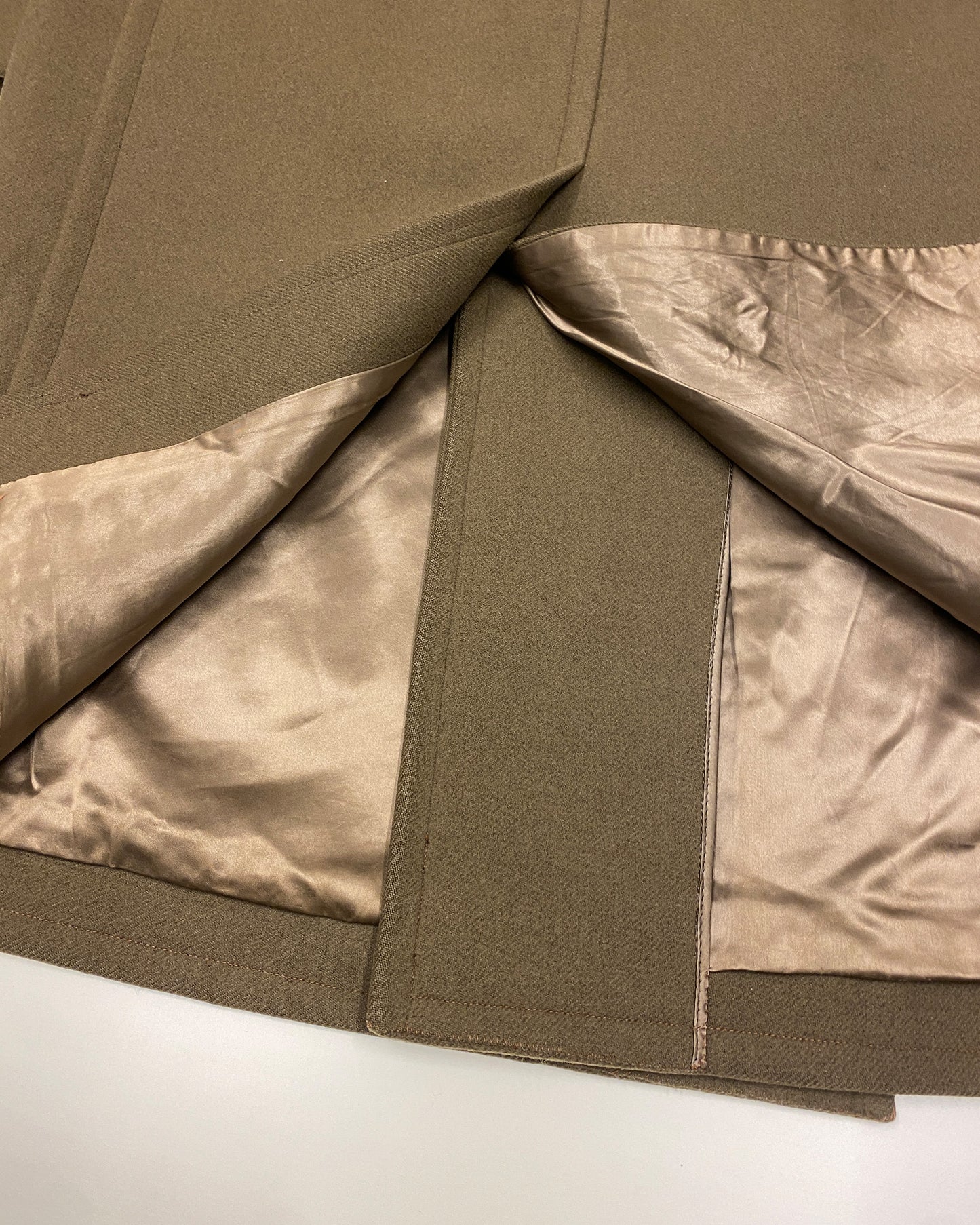 Vintage 1960s Heavyweight Wool Double Breasted Wool Coat Brown