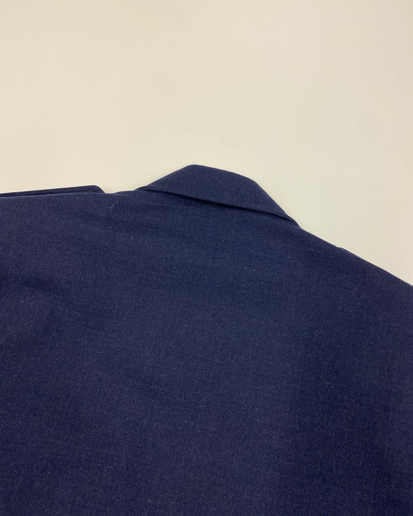 Vintage 1970s French Military Wool Blouse Jacket Dark Navy