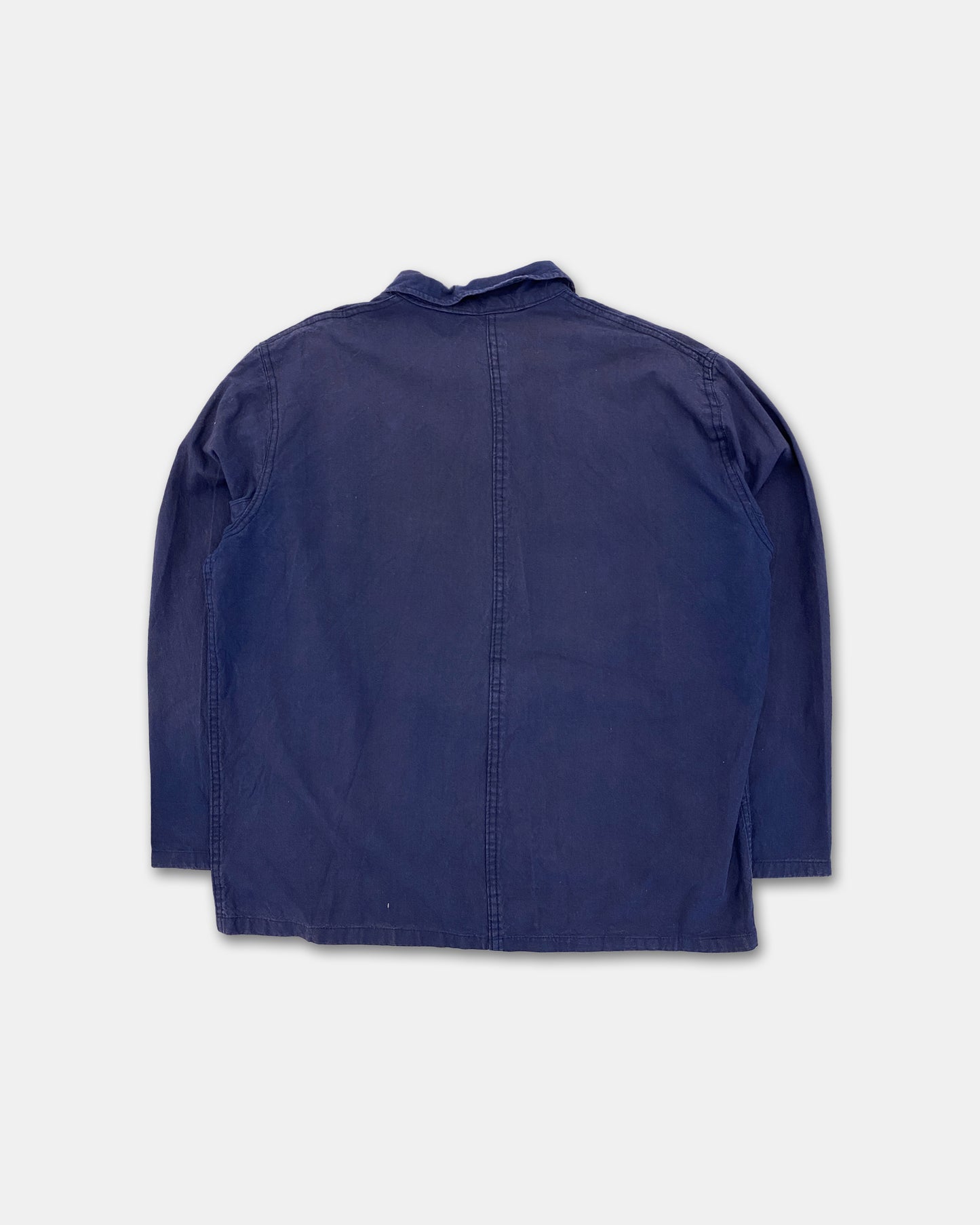 Vintage 1980s French Chinese Work Jacket Blue