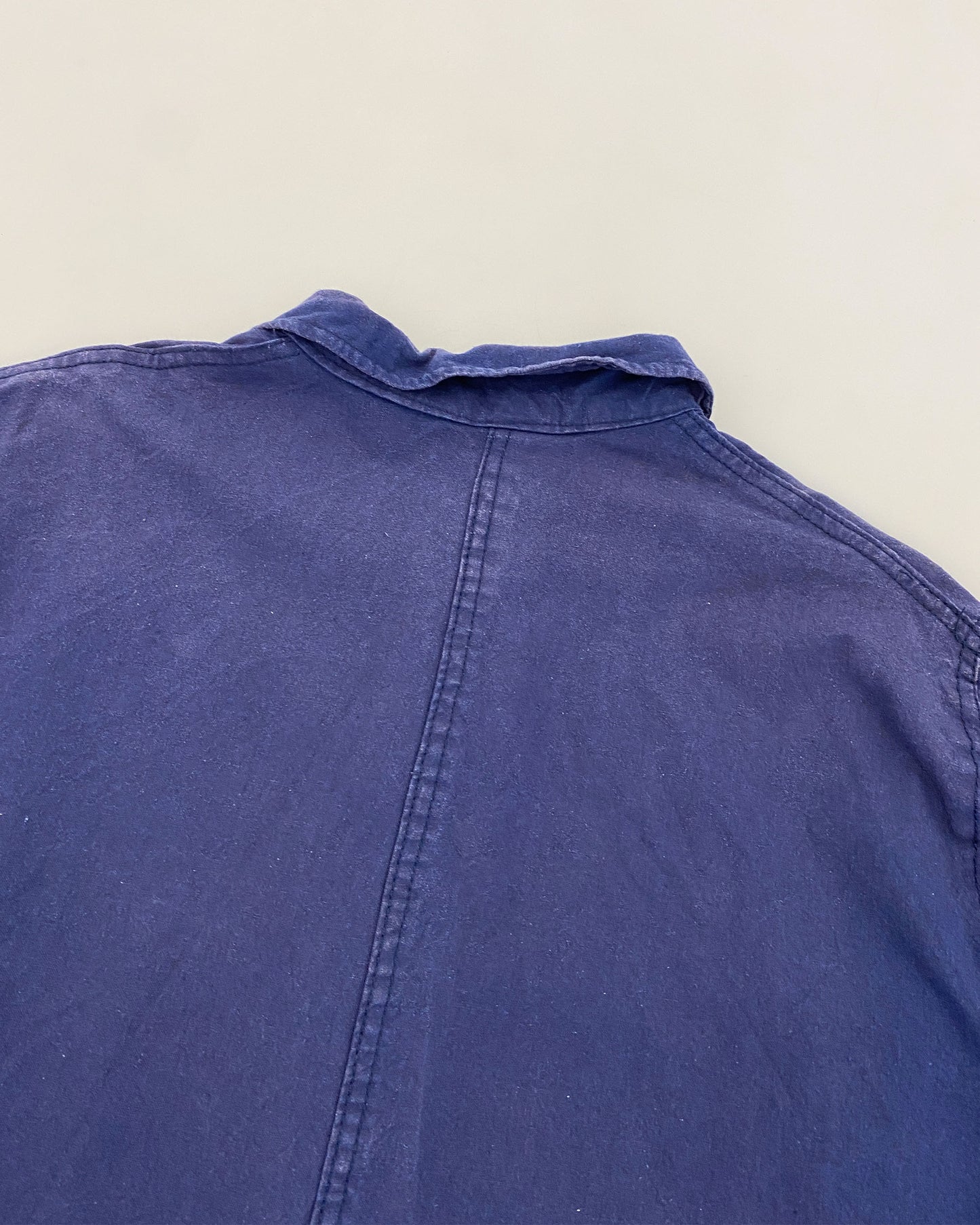 Vintage 1980s French Chinese Work Jacket Blue